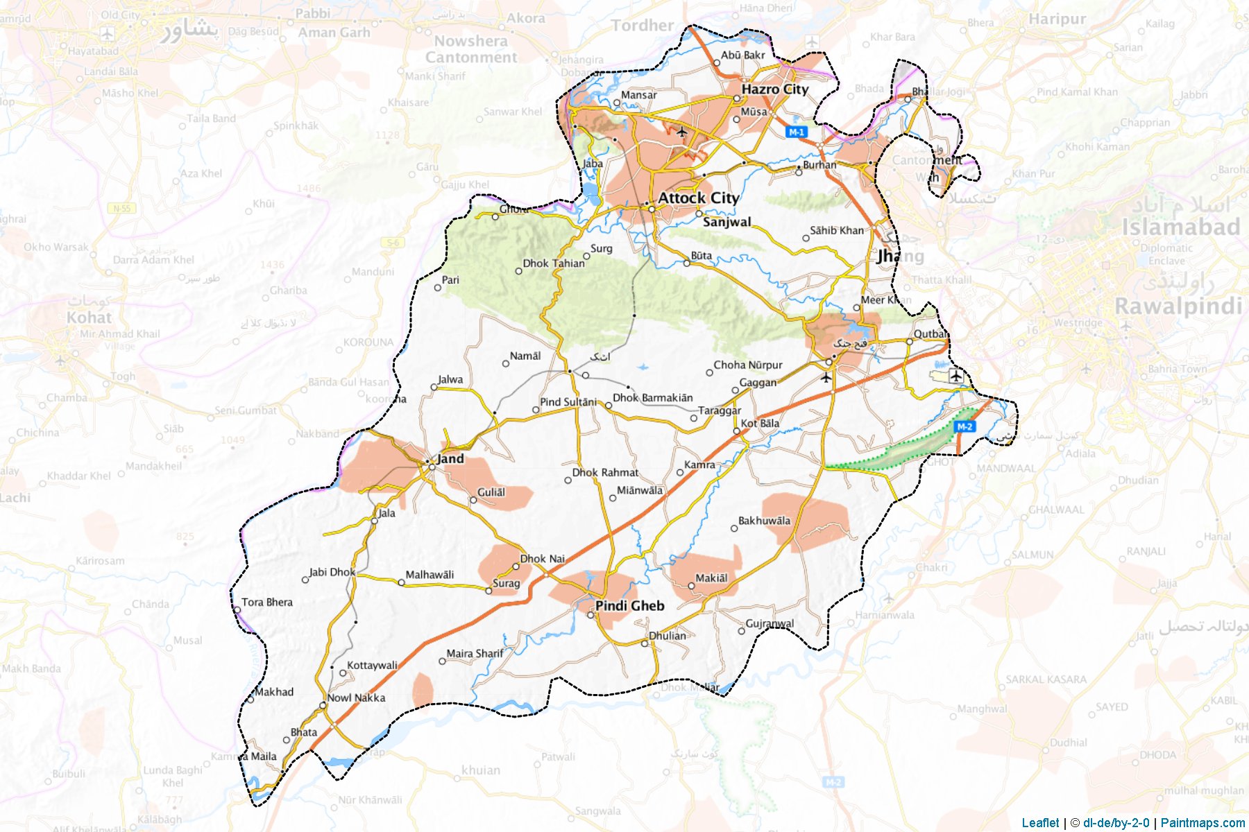 Attock (Punjab) Map Cropping Samples-1