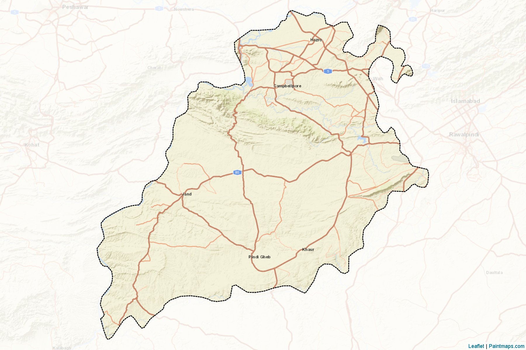 Attock (Punjab) Map Cropping Samples-2