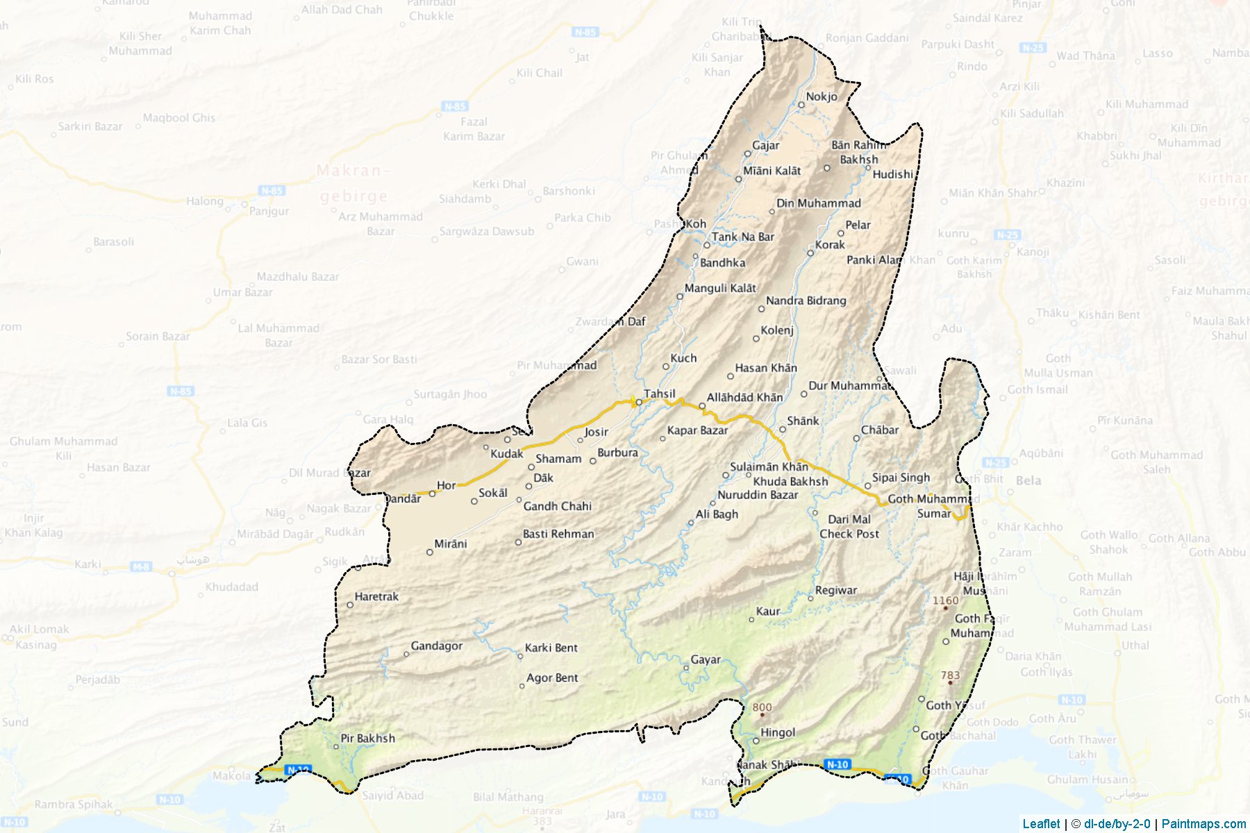 Awaran (Balochistan) Map Cropping Samples-1