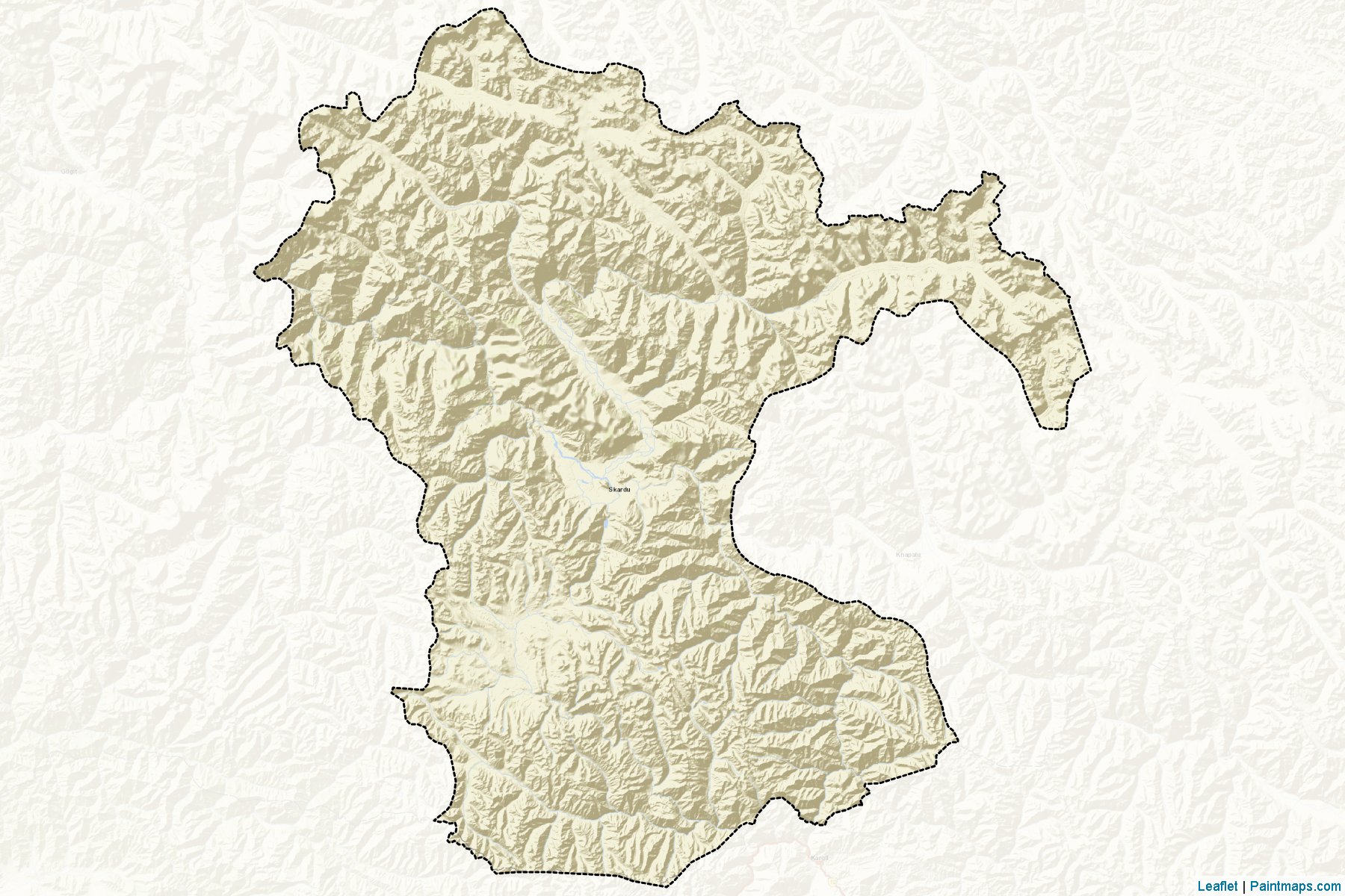 Muestras de recorte de mapas Baltistan (Gilgit-Baltistan)-2