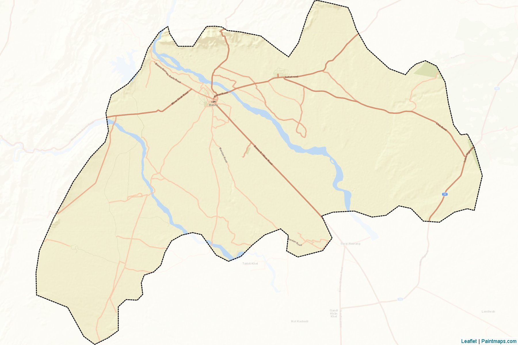 Bannu (Khyber Pakhtunkhwa) Map Cropping Samples-2