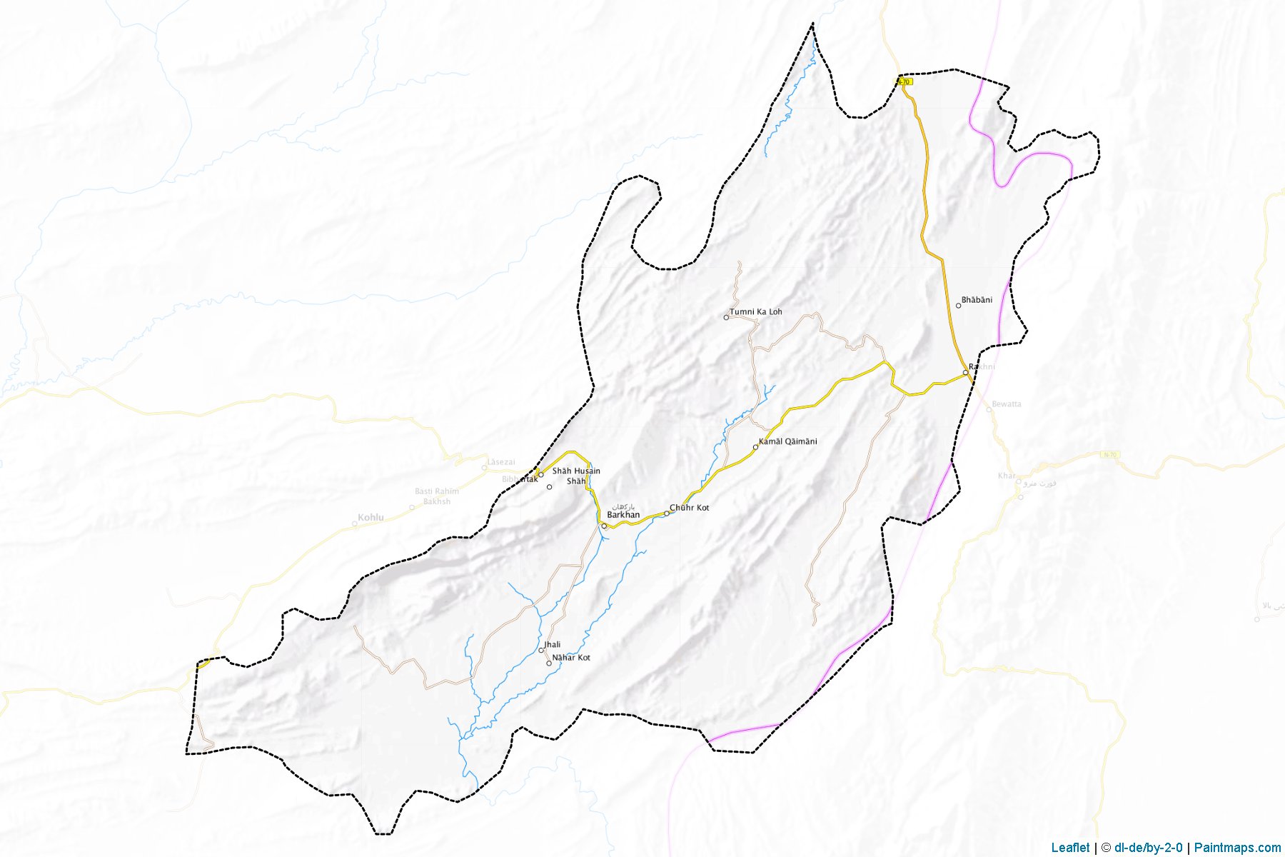 Muestras de recorte de mapas Barkhan (Balochistan)-1