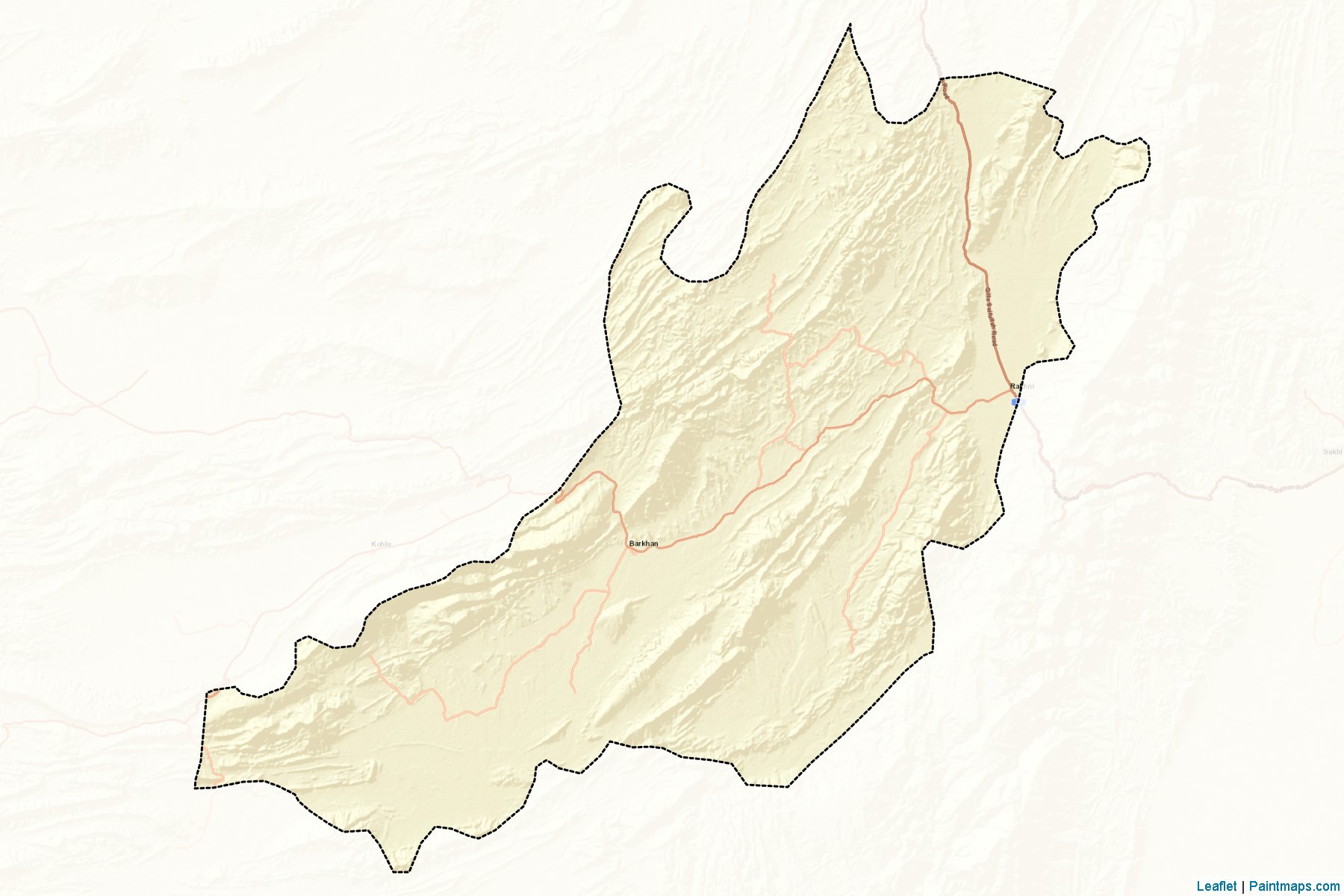 Muestras de recorte de mapas Barkhan (Balochistan)-2