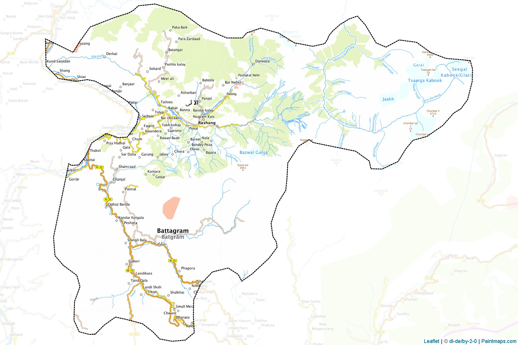 Batagram (Khyber Pakhtunkhwa) Map Cropping Samples-1