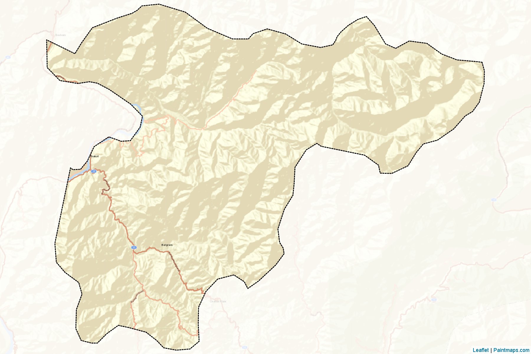 Batagram (Khyber Pakhtunkhwa) Map Cropping Samples-2