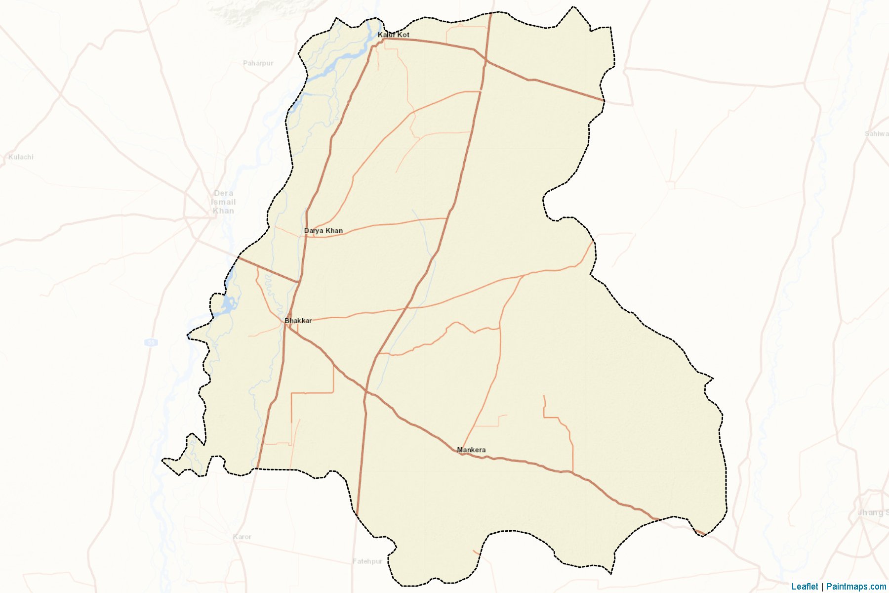 Bhakkar (Punjab) Map Cropping Samples-2