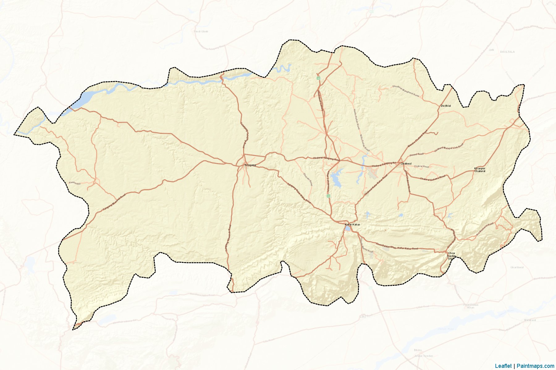 Chakwal (Punjab) Map Cropping Samples-2