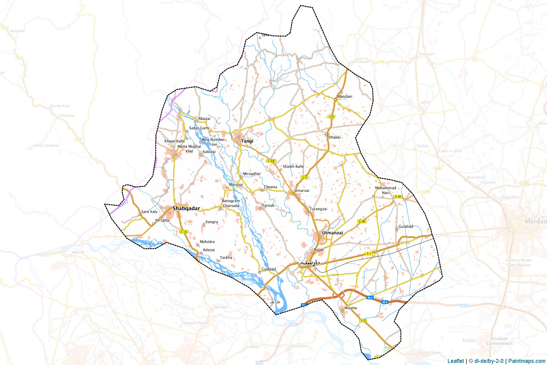 Charsadda (Khyber Pakhtunkhwa) Map Cropping Samples-1