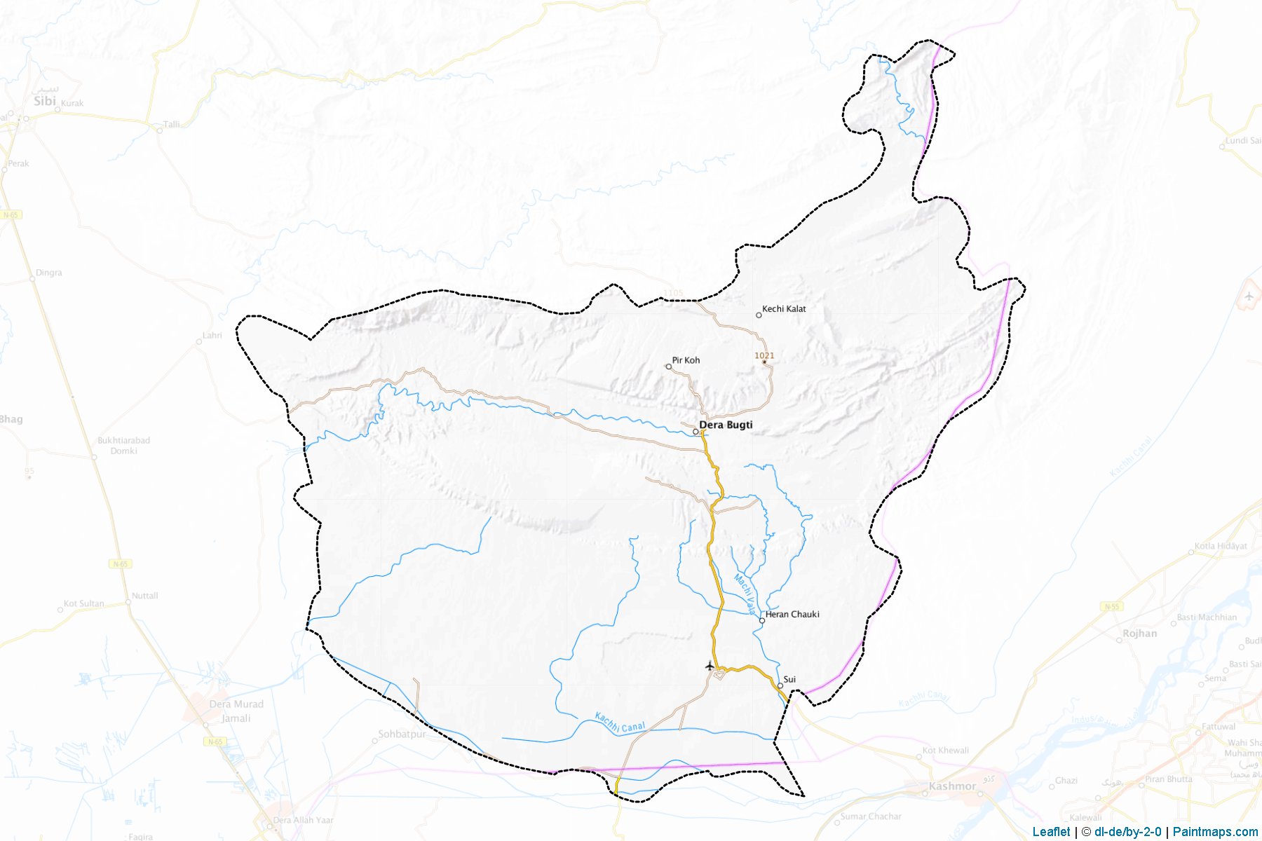 Muestras de recorte de mapas Dera Bugti (Balochistan)-1