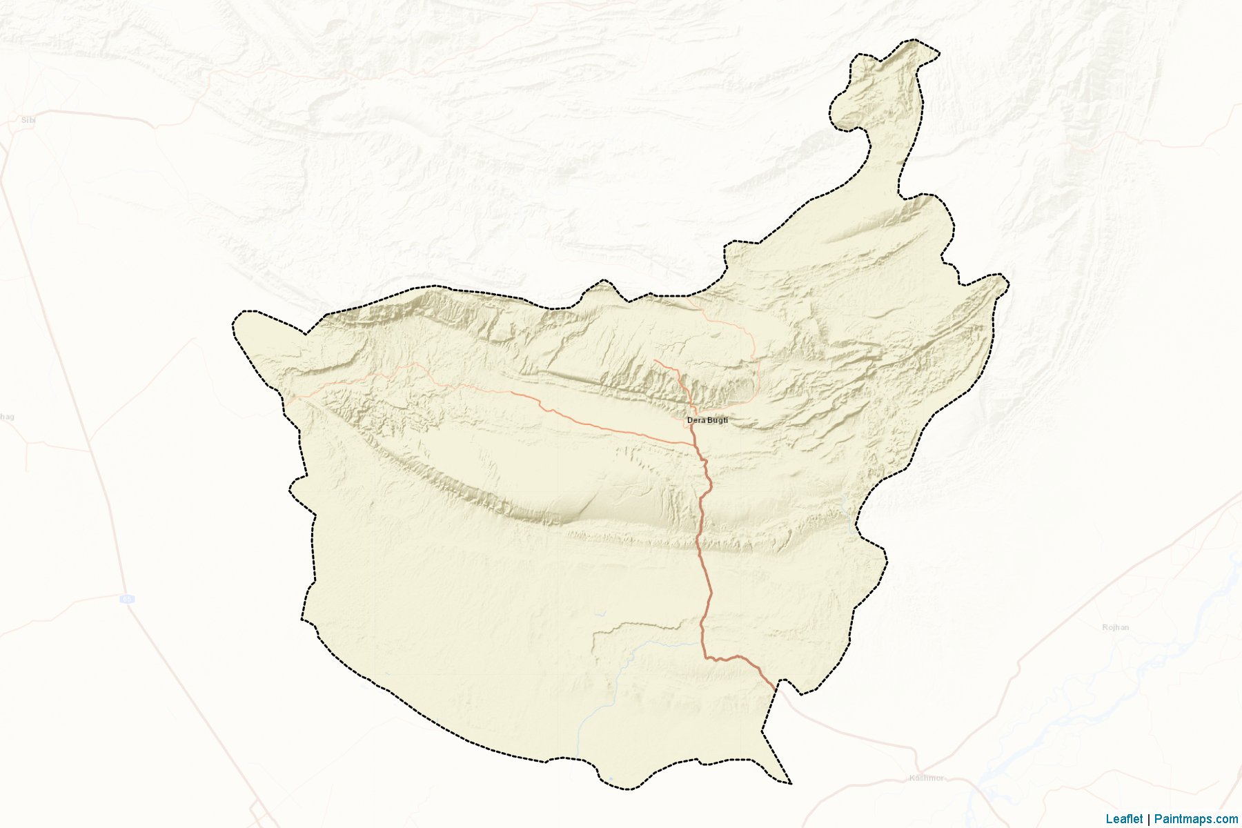 Dera Bugti (Belucistan Eyaleti) Haritası Örnekleri-2