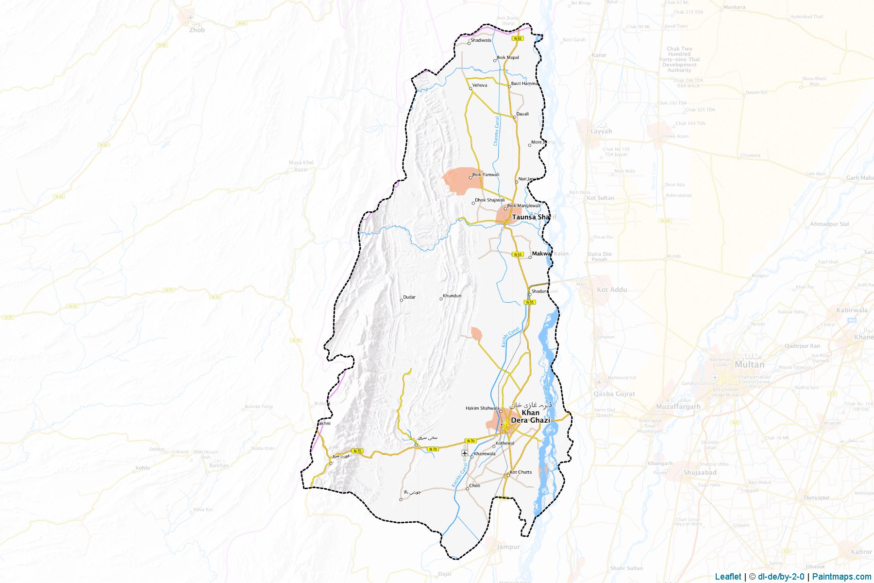 Dera Ghazi Khan (Punjab) Map Cropping Samples-1