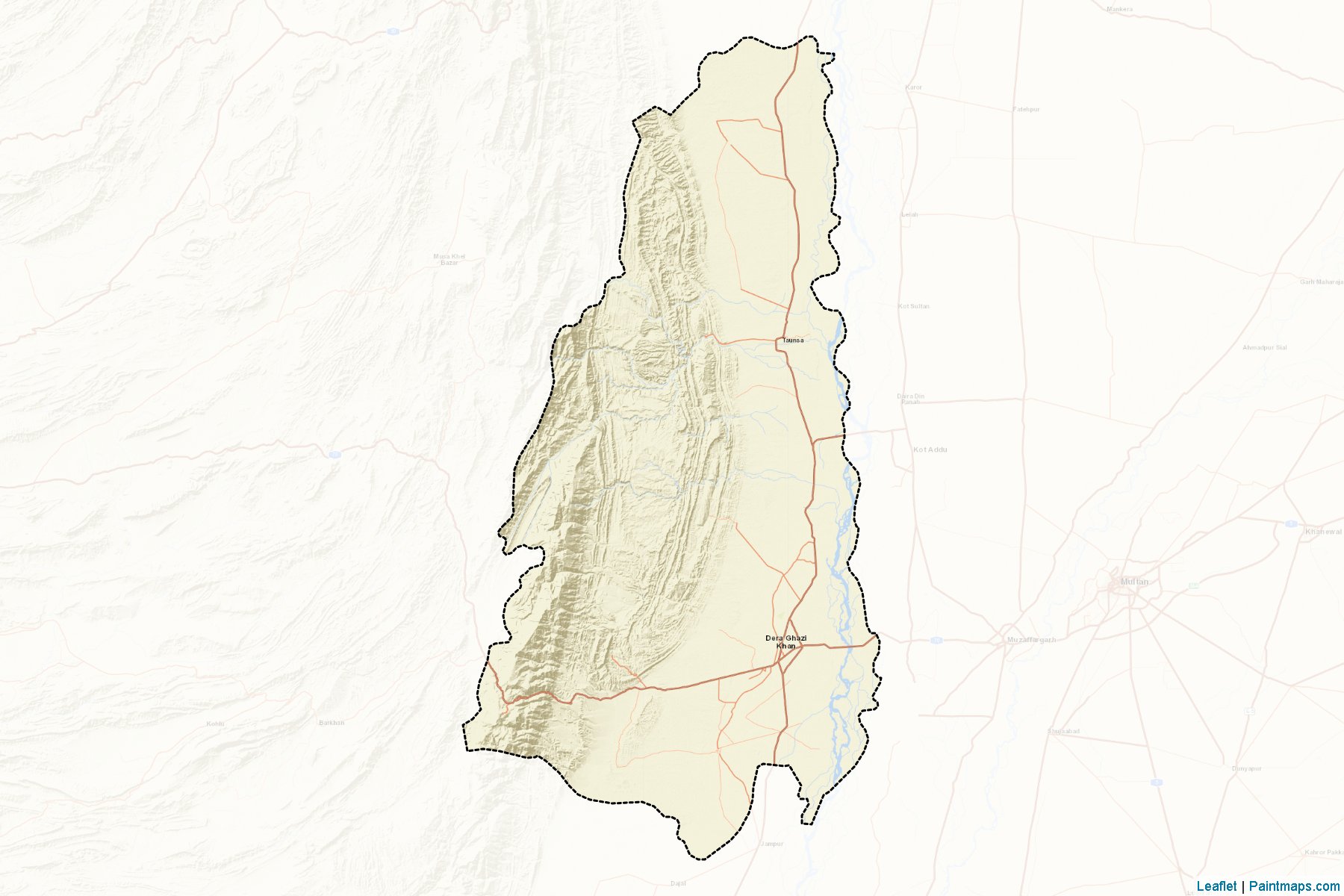 Dera Ghazi Khan (Punjab) Map Cropping Samples-2