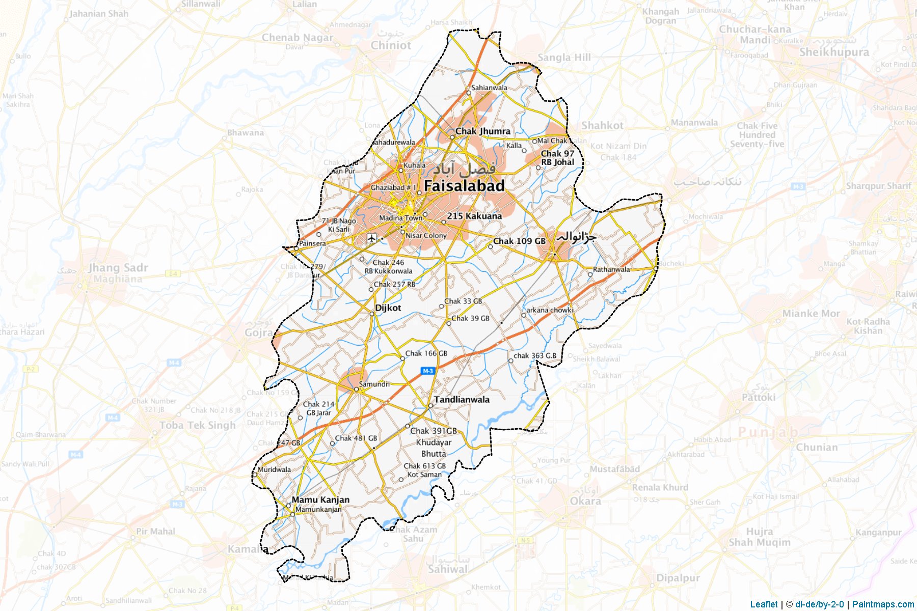 Faisalabad (Punjab) Map Cropping Samples-1