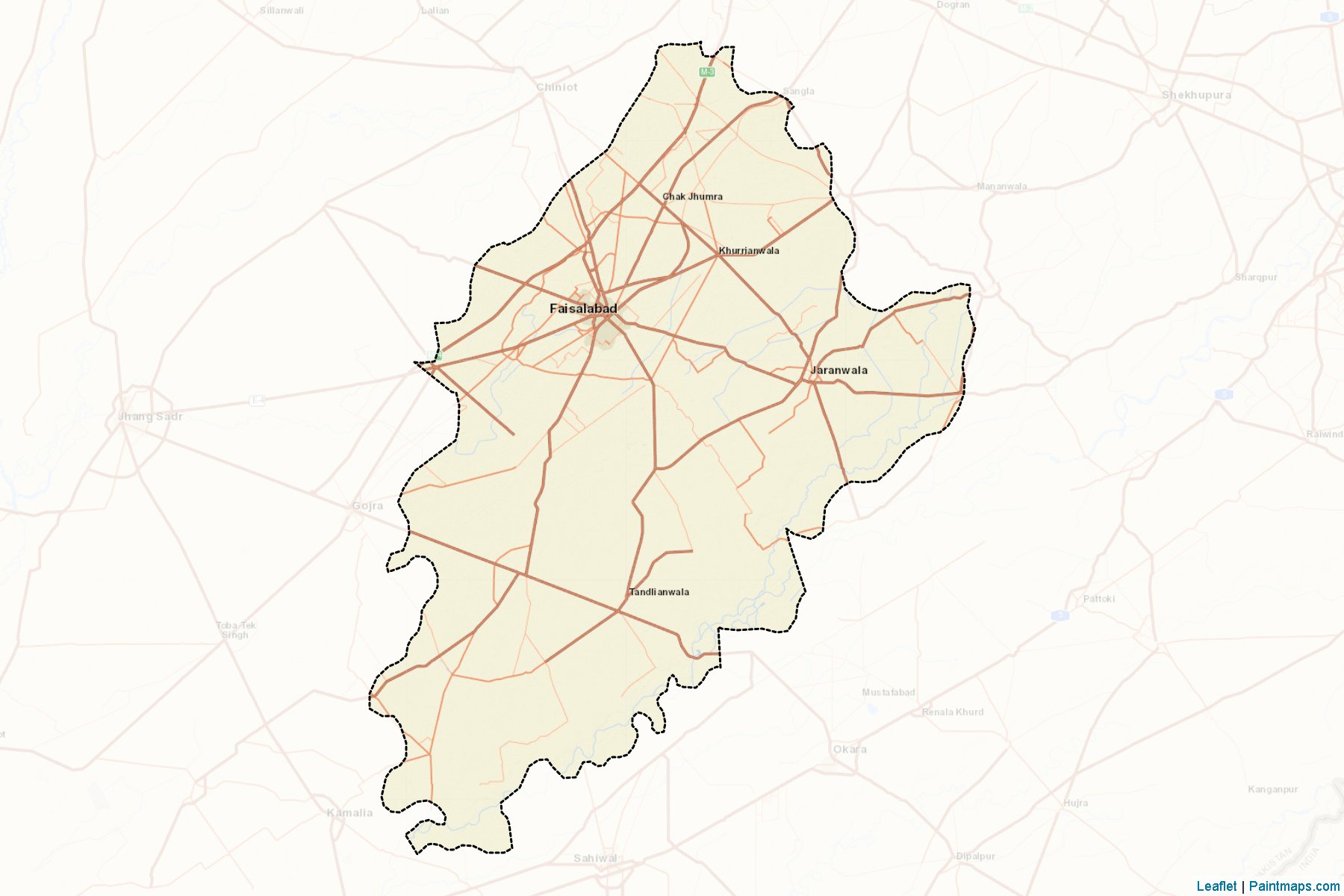 Faisalabad (Punjab) Map Cropping Samples-2