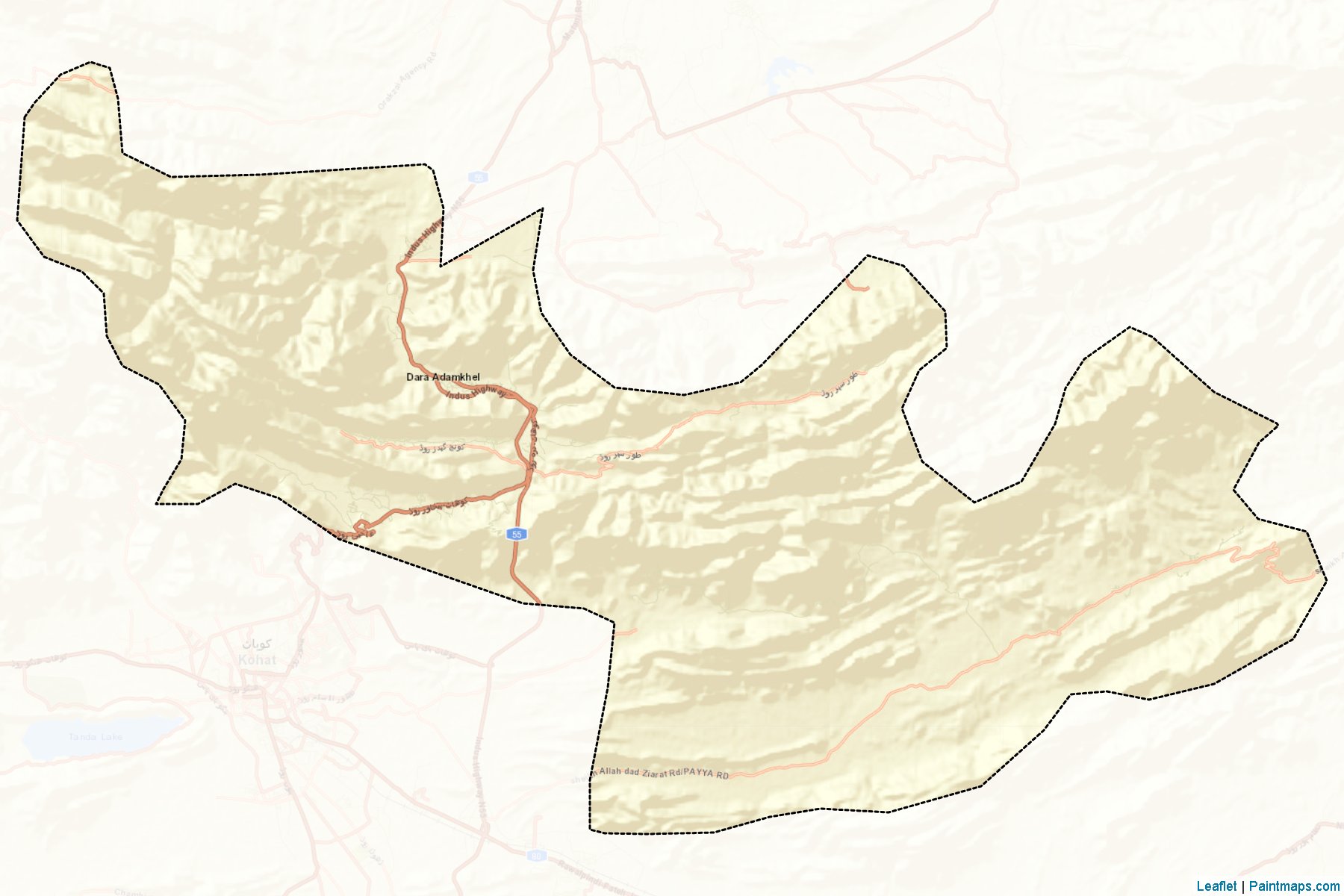 Kohat (Khyber Pakhtunkhwa) Map Cropping Samples-2