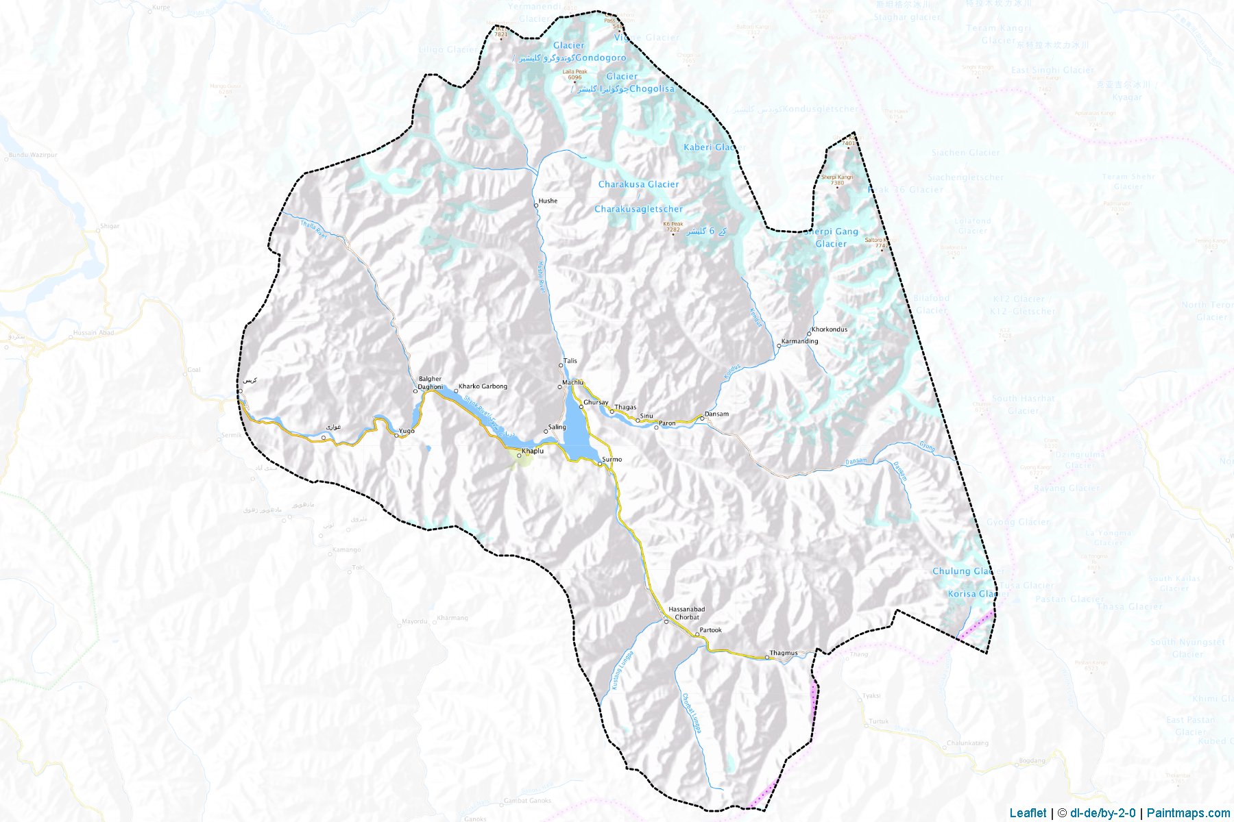 Ghanche (Gilgit Baltistan) Map Cropping Samples-1