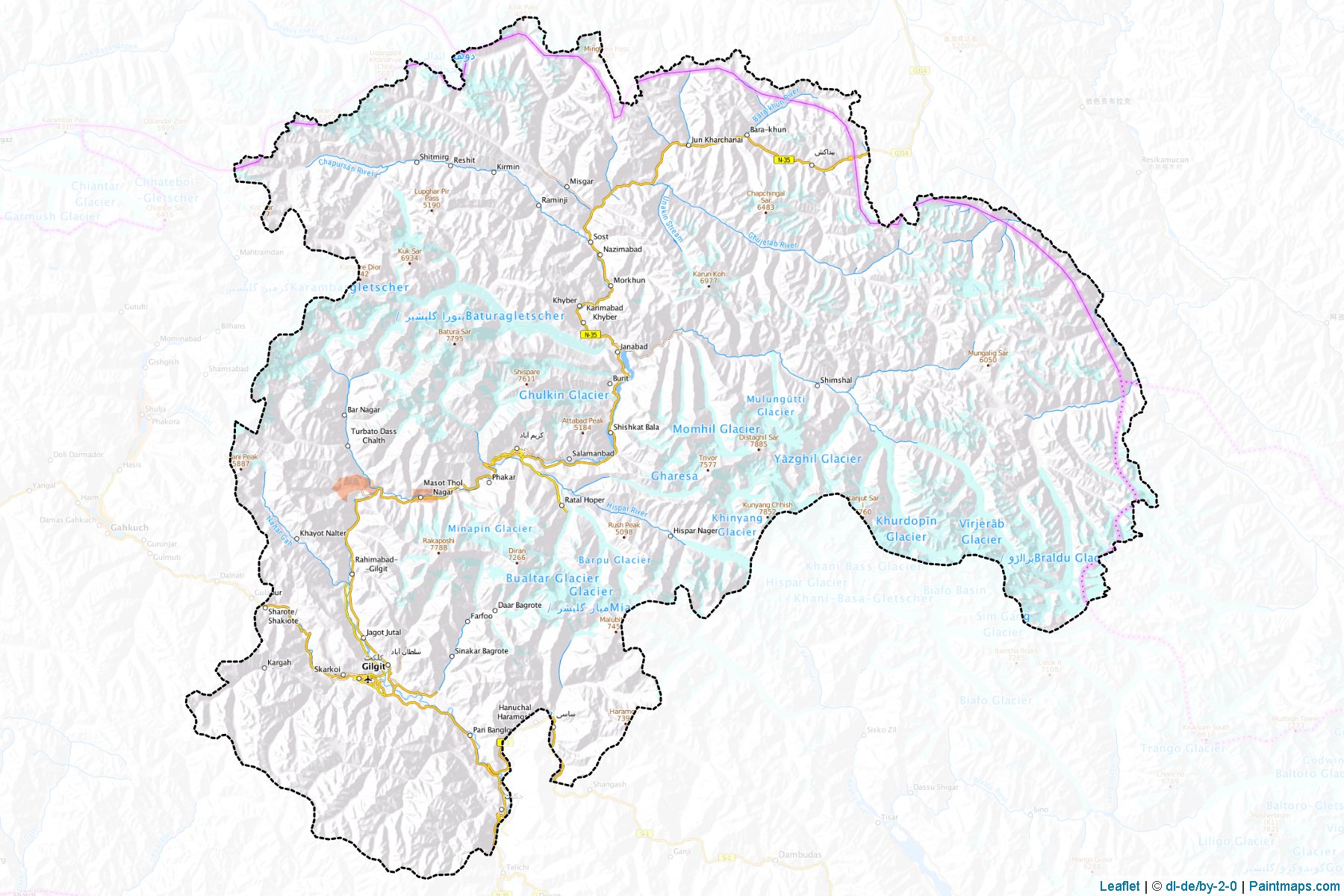 Gilgit (Gilgit Baltistan) Map Cropping Samples-1