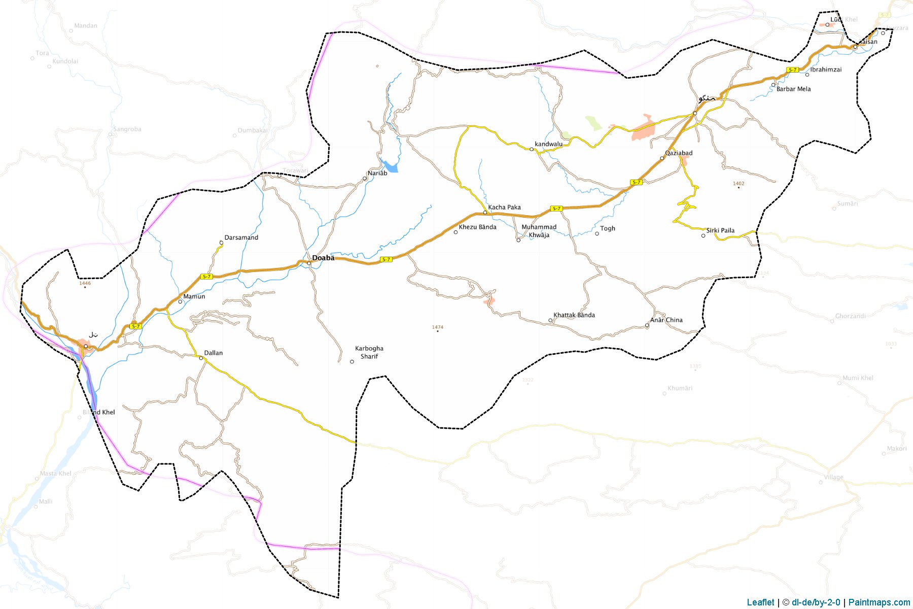 Muestras de recorte de mapas Hangu (Khyber Pakhtunkhwa)-1