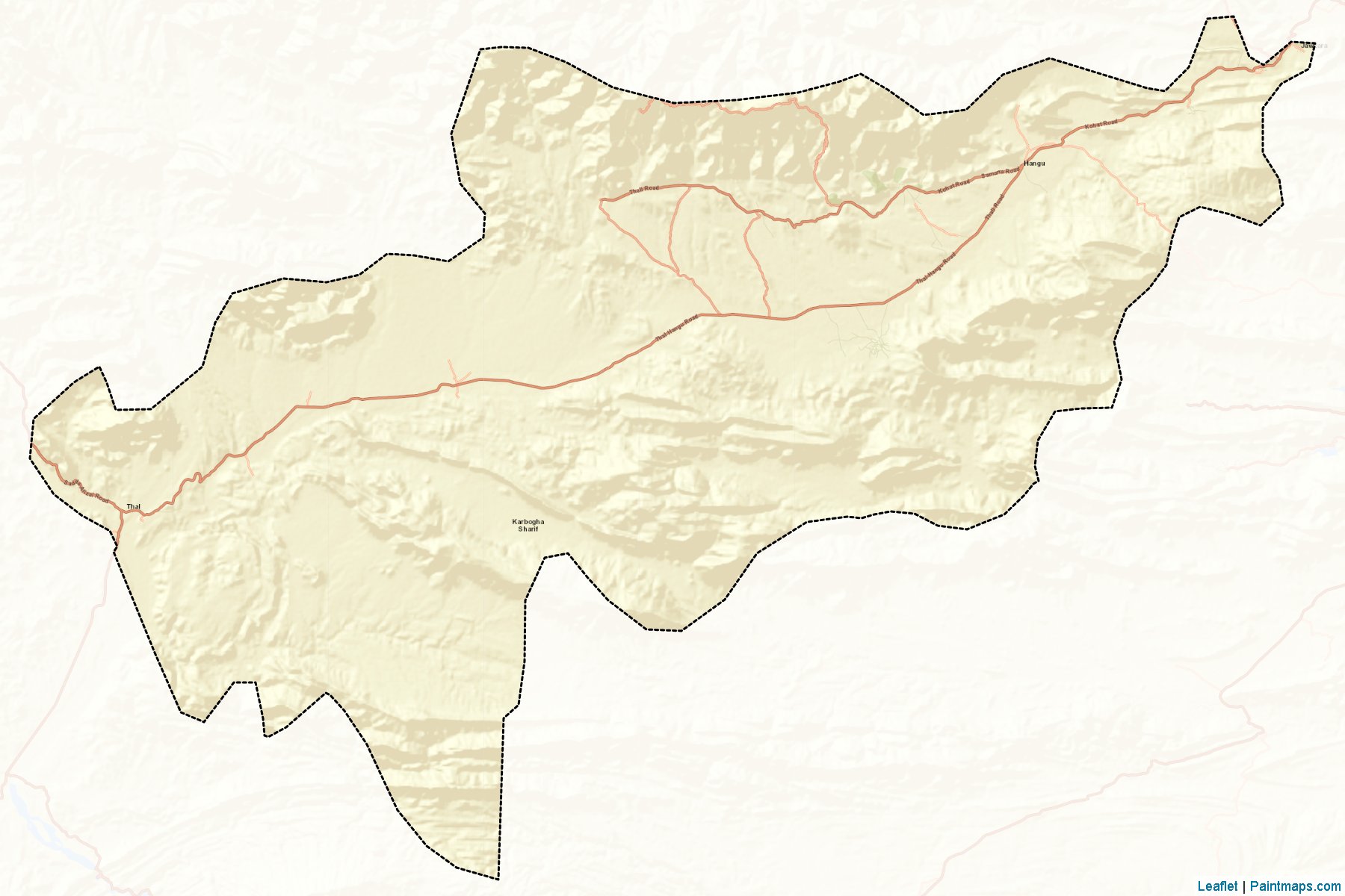 Hangu (Khyber Pakhtunkhwa) Map Cropping Samples-2