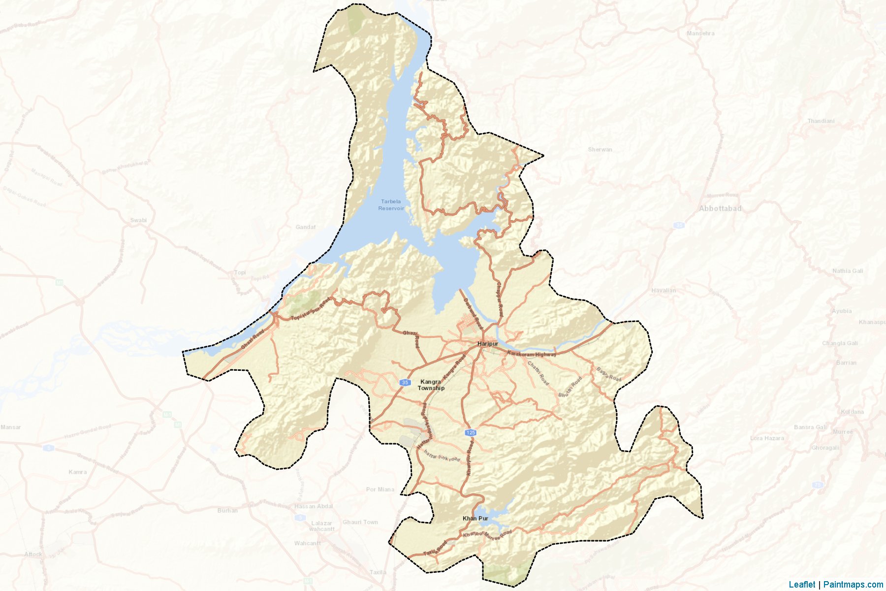 Haripur (Khyber Pakhtunkhwa) Map Cropping Samples-2