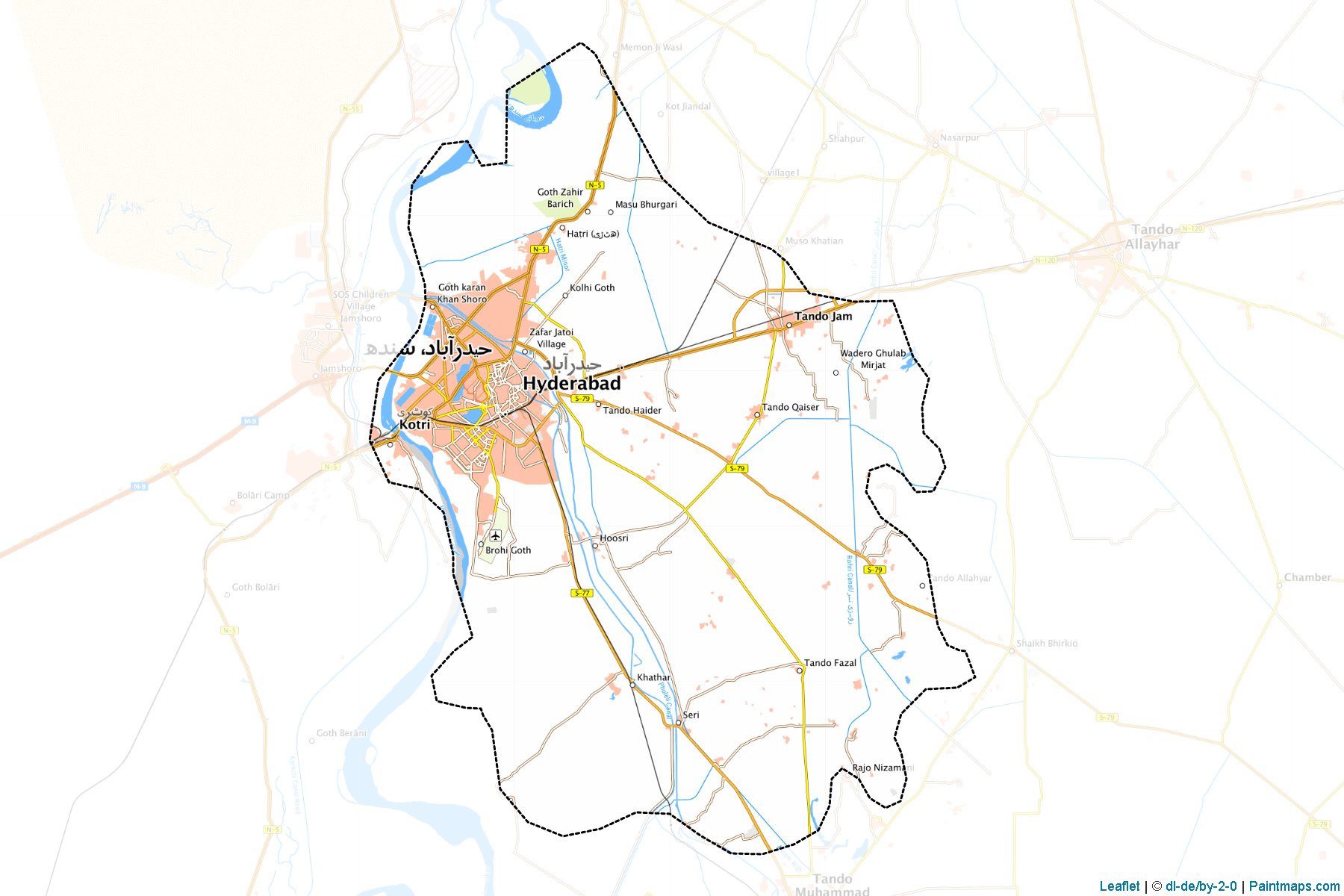 Hyderabad (Sindh) Map Cropping Samples-1