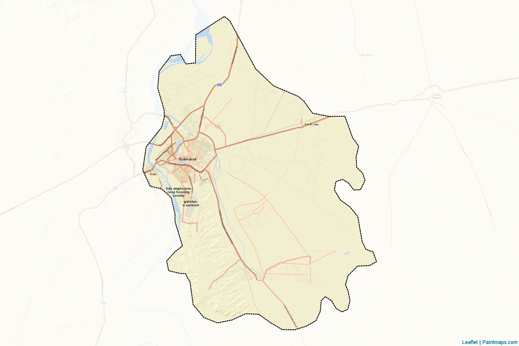 Hyderabad (Sindh) Map Cropping Samples-2