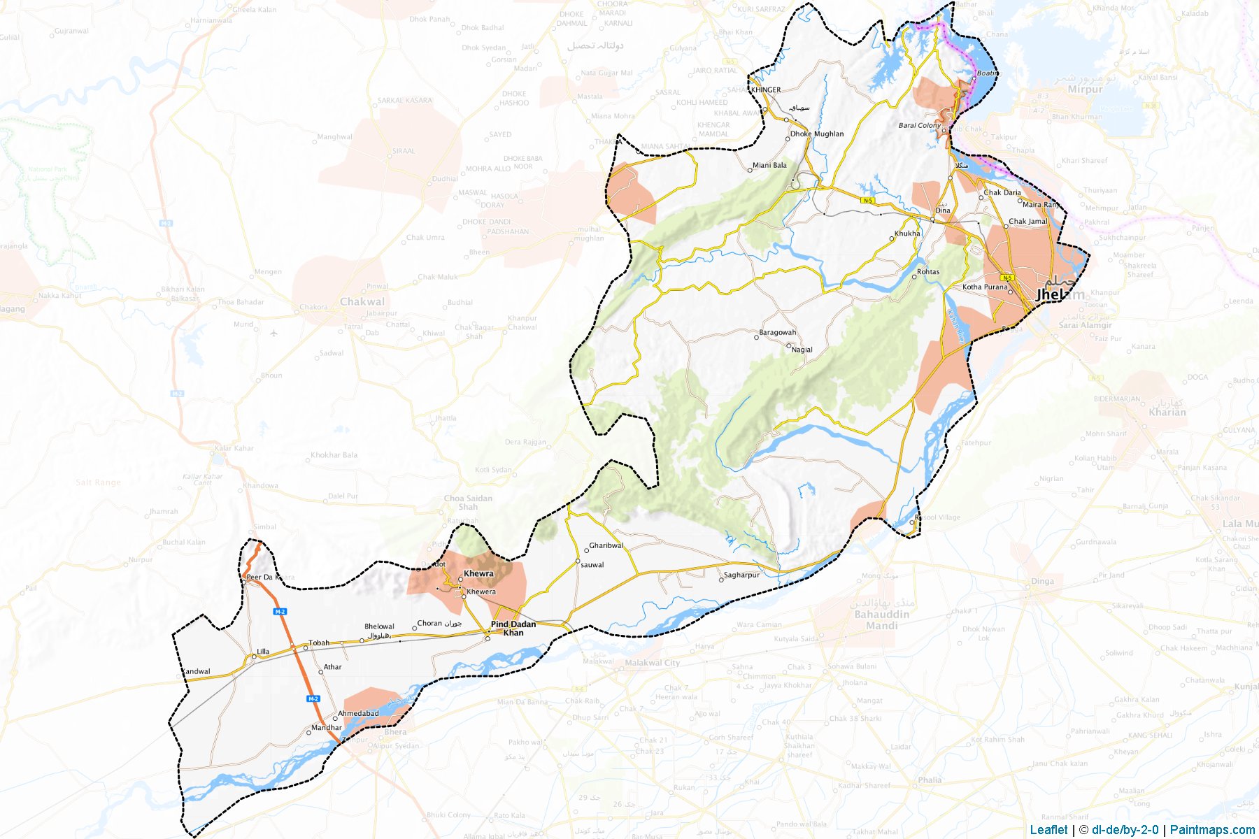 Jhelum (Punjab) Map Cropping Samples-1