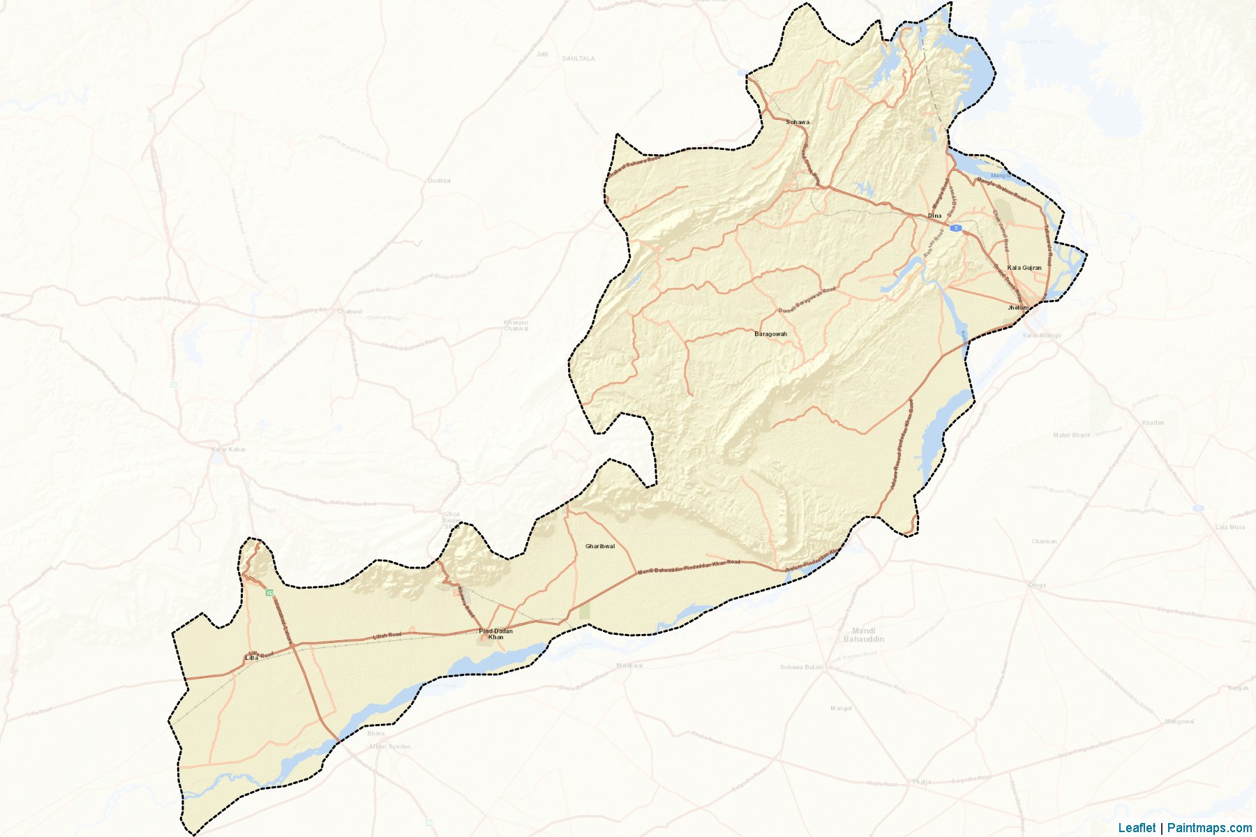 Jhelum (Punjab) Map Cropping Samples-2