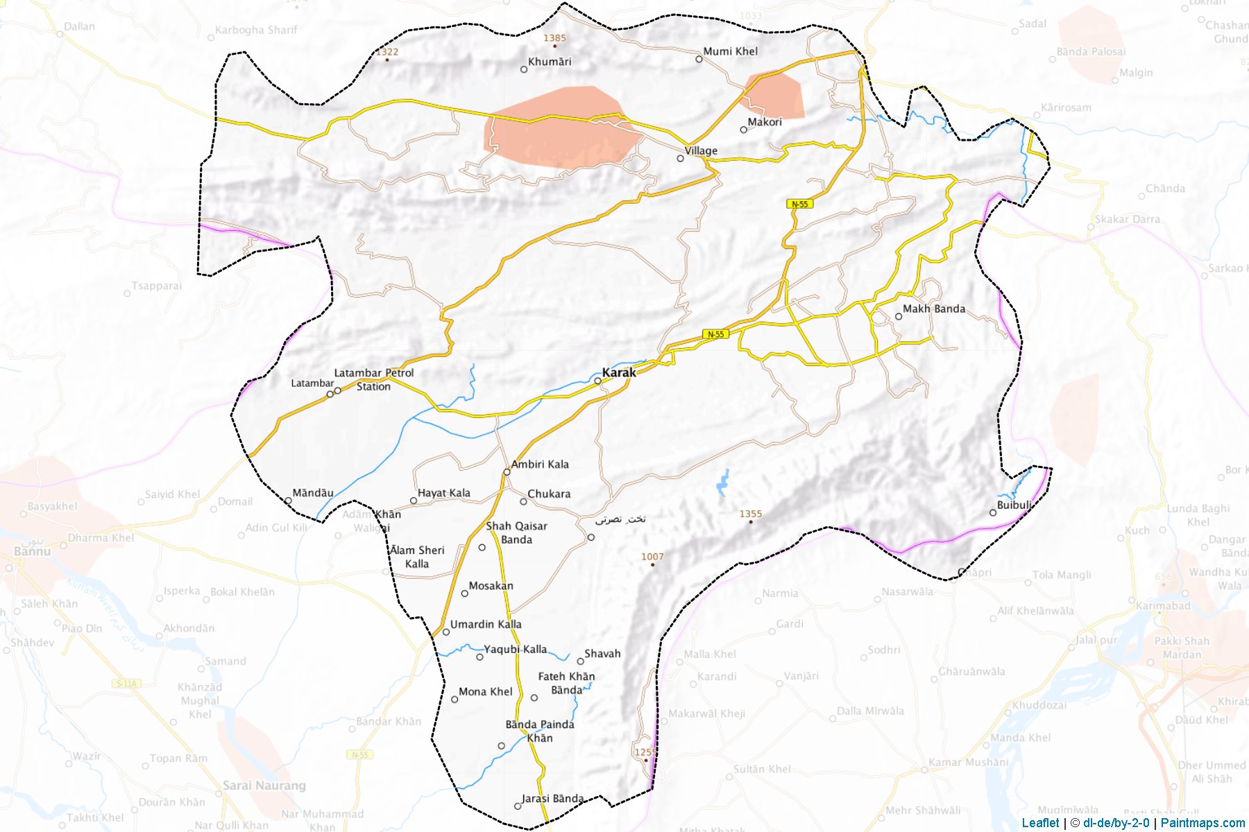 Karak (Khyber Pakhtunkhwa) Map Cropping Samples-1