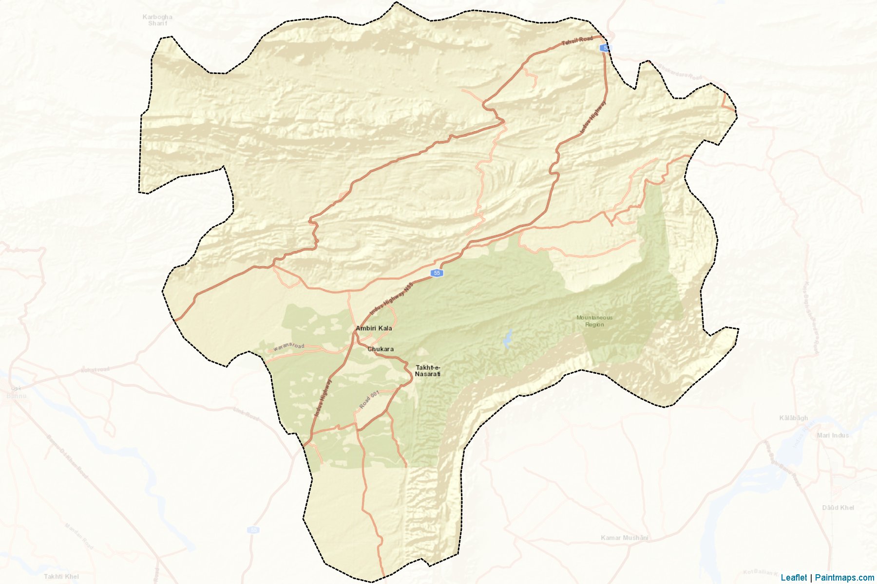 Karak (Khyber Pakhtunkhwa) Map Cropping Samples-2