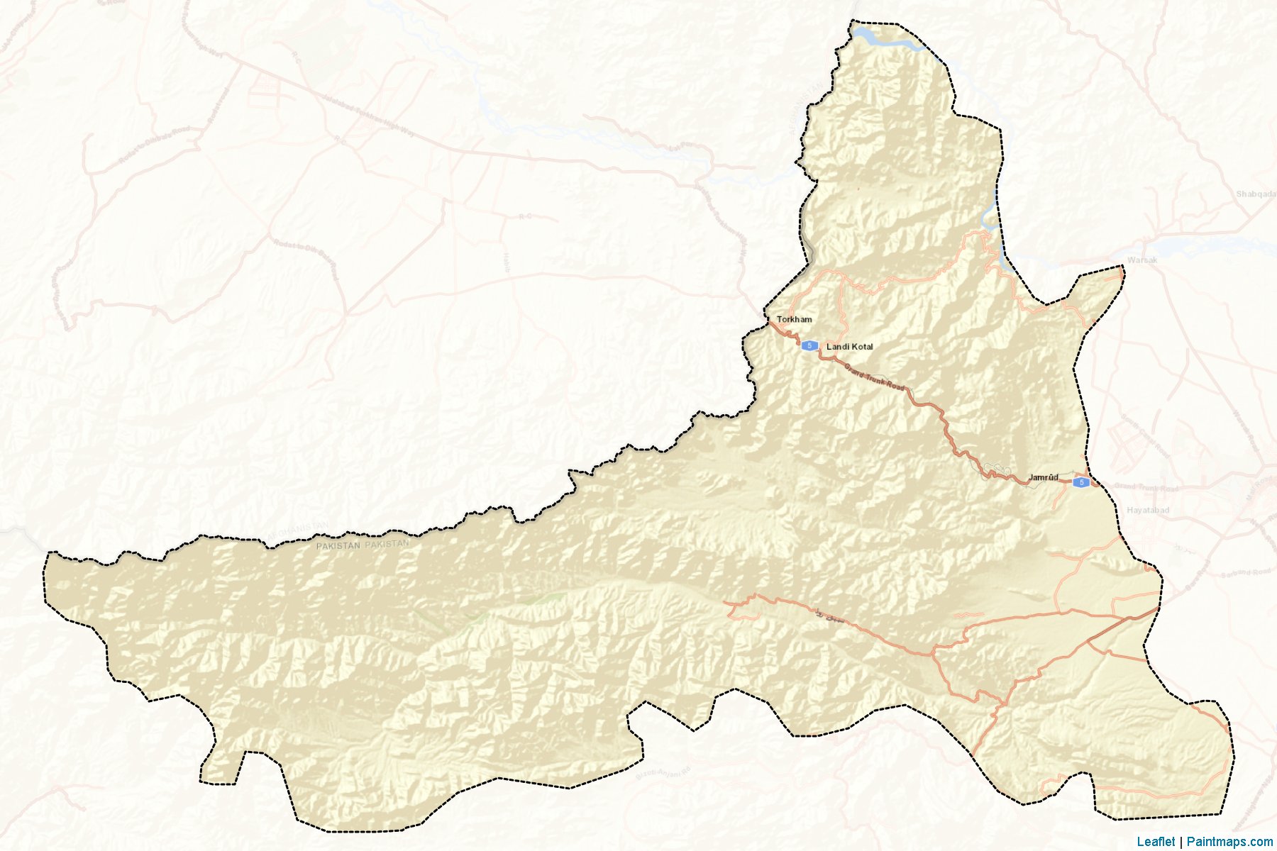 Khyber (Khyber Pakhtunkhwa) Map Cropping Samples-2