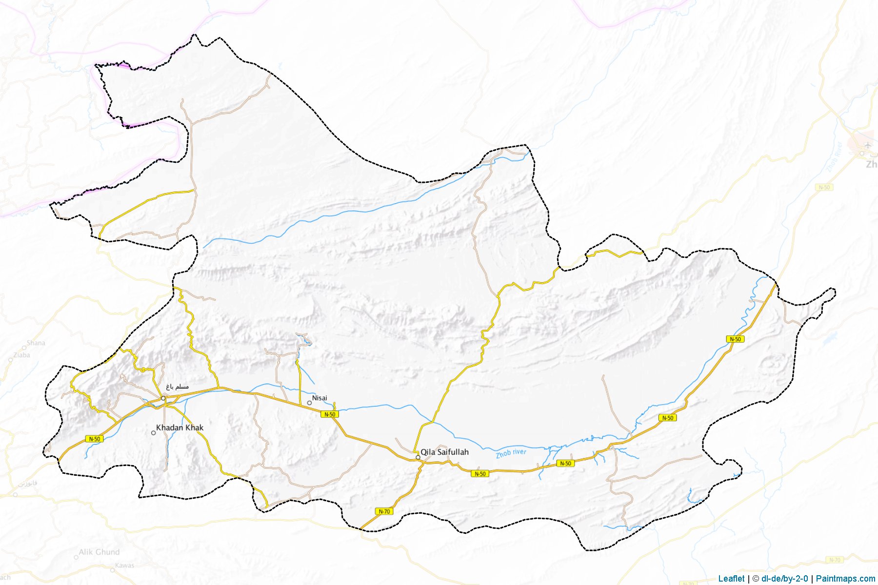 Killa Saifullah (Belucistan Eyaleti) Haritası Örnekleri-1