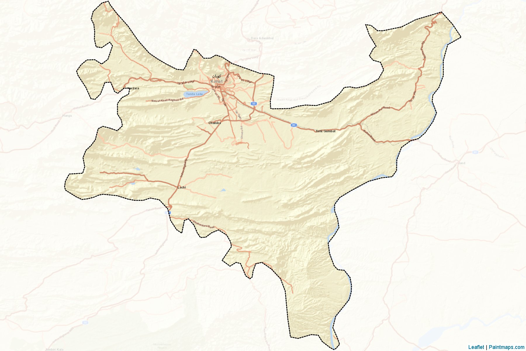 Kohat (Khyber Pakhtunkhwa) Map Cropping Samples-2