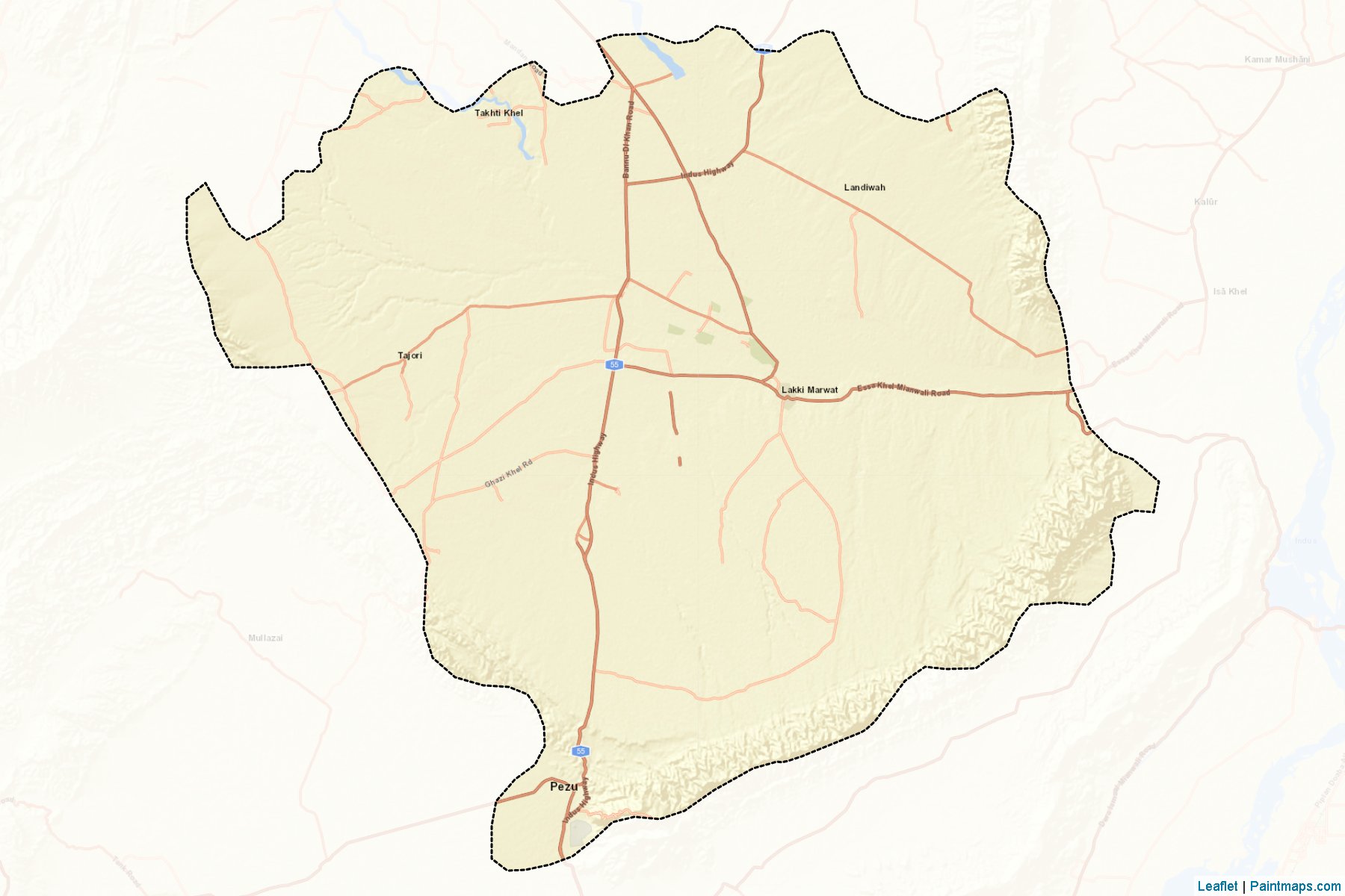 Lakki Marwat (Khyber Pakhtunkhwa) Map Cropping Samples-2