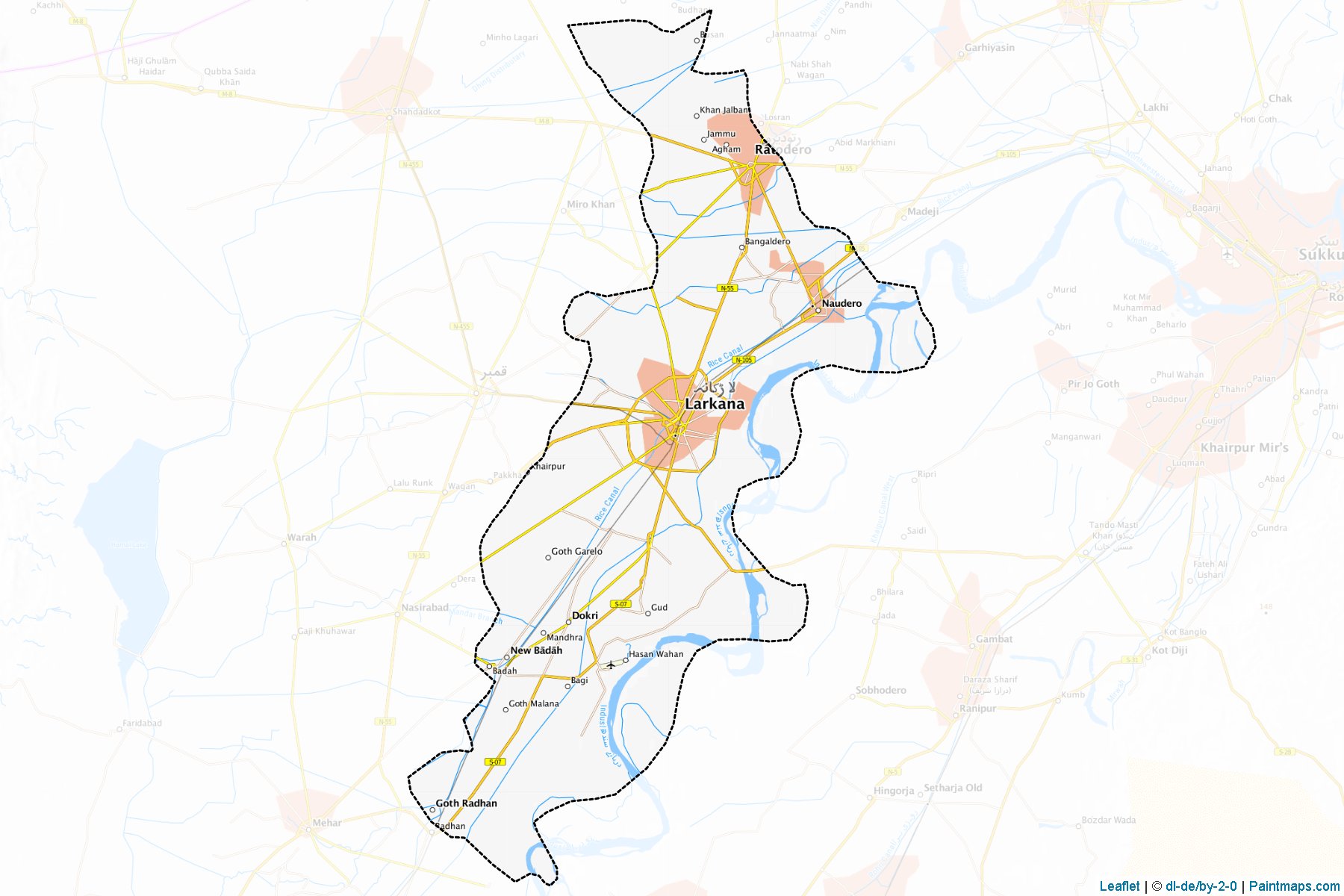 Larkana (Sindh) Map Cropping Samples-1