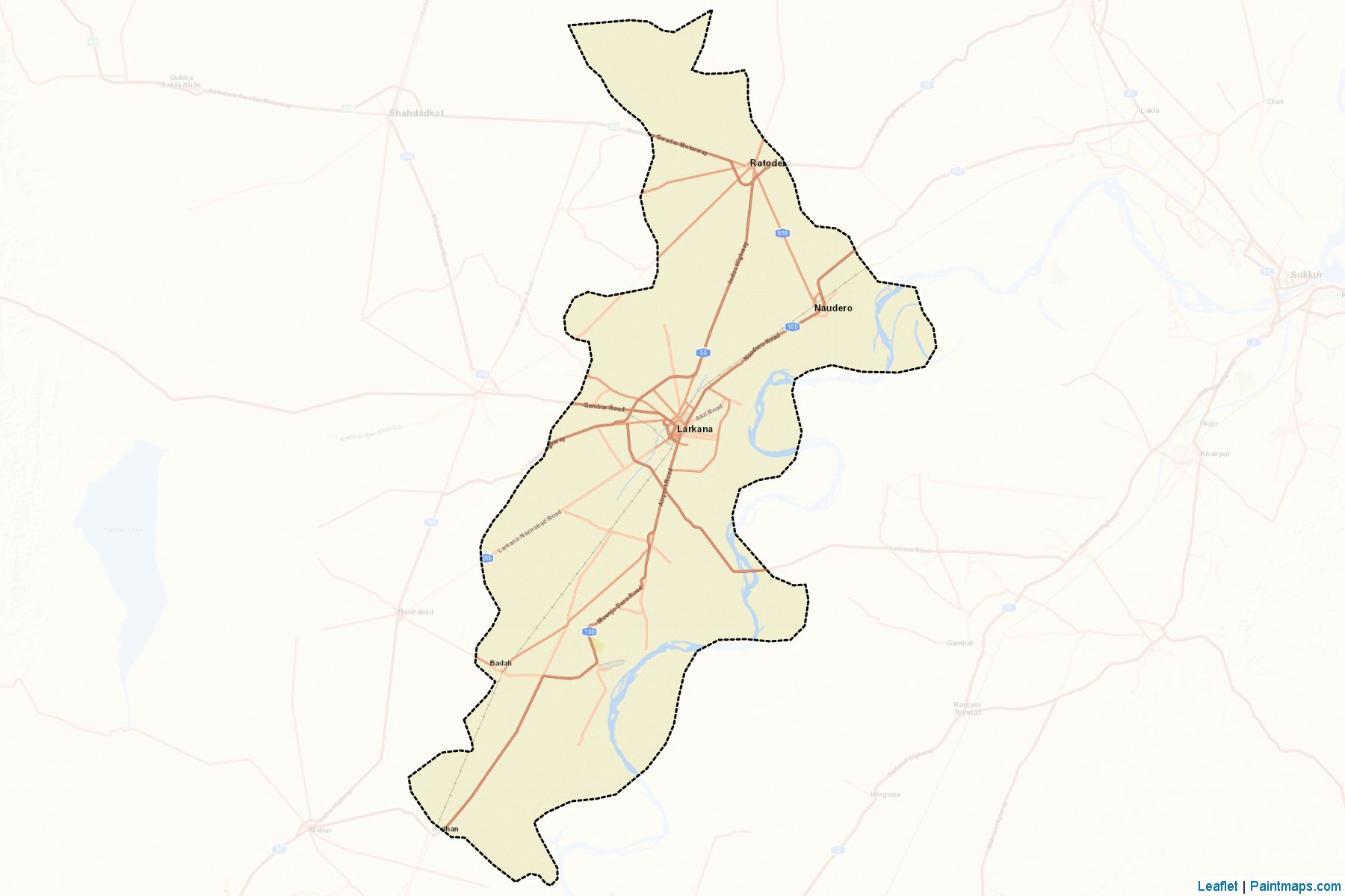 Larkana (Sindh) Map Cropping Samples-2