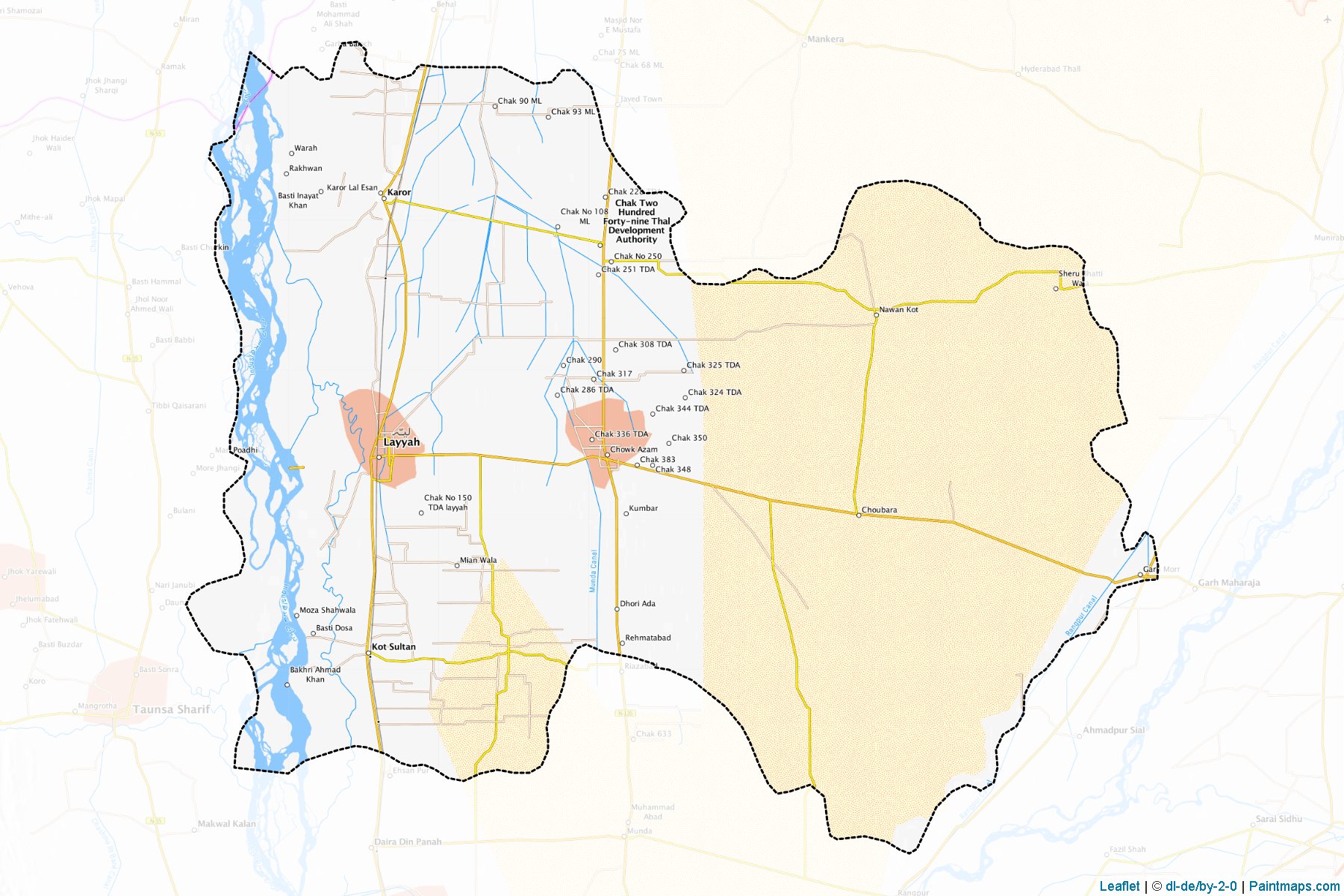 Layyah (Punjab) Map Cropping Samples-1