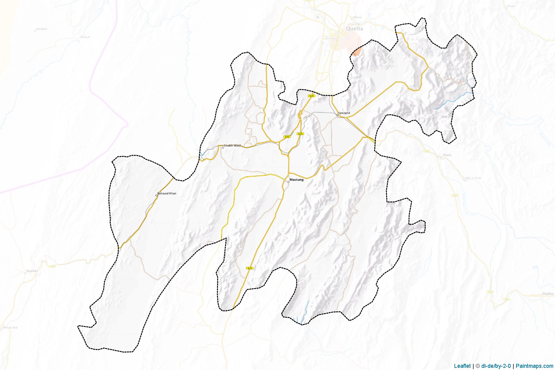 Mastung (Belucistan Eyaleti) Haritası Örnekleri-1