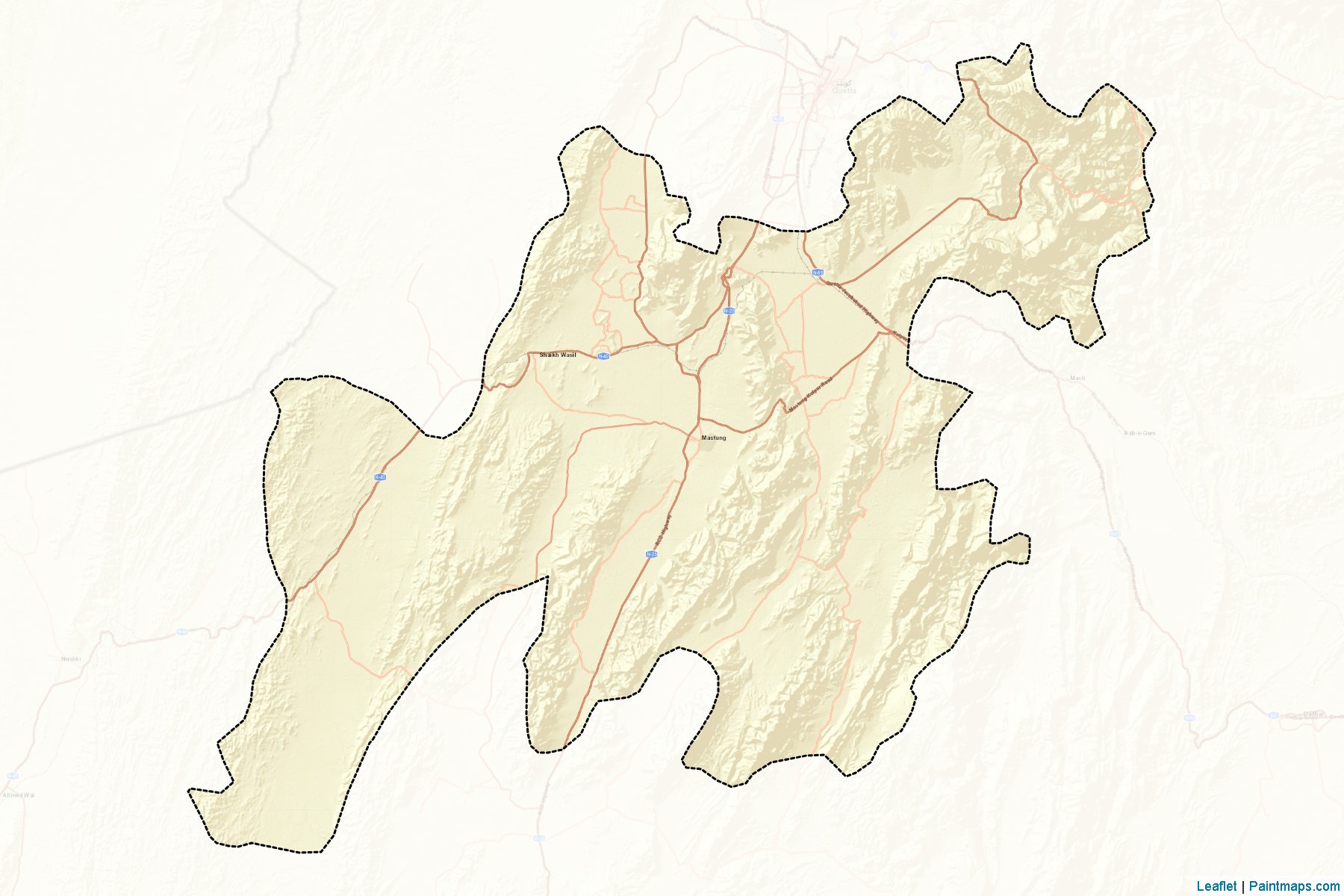 Mastung (Belucistan Eyaleti) Haritası Örnekleri-2