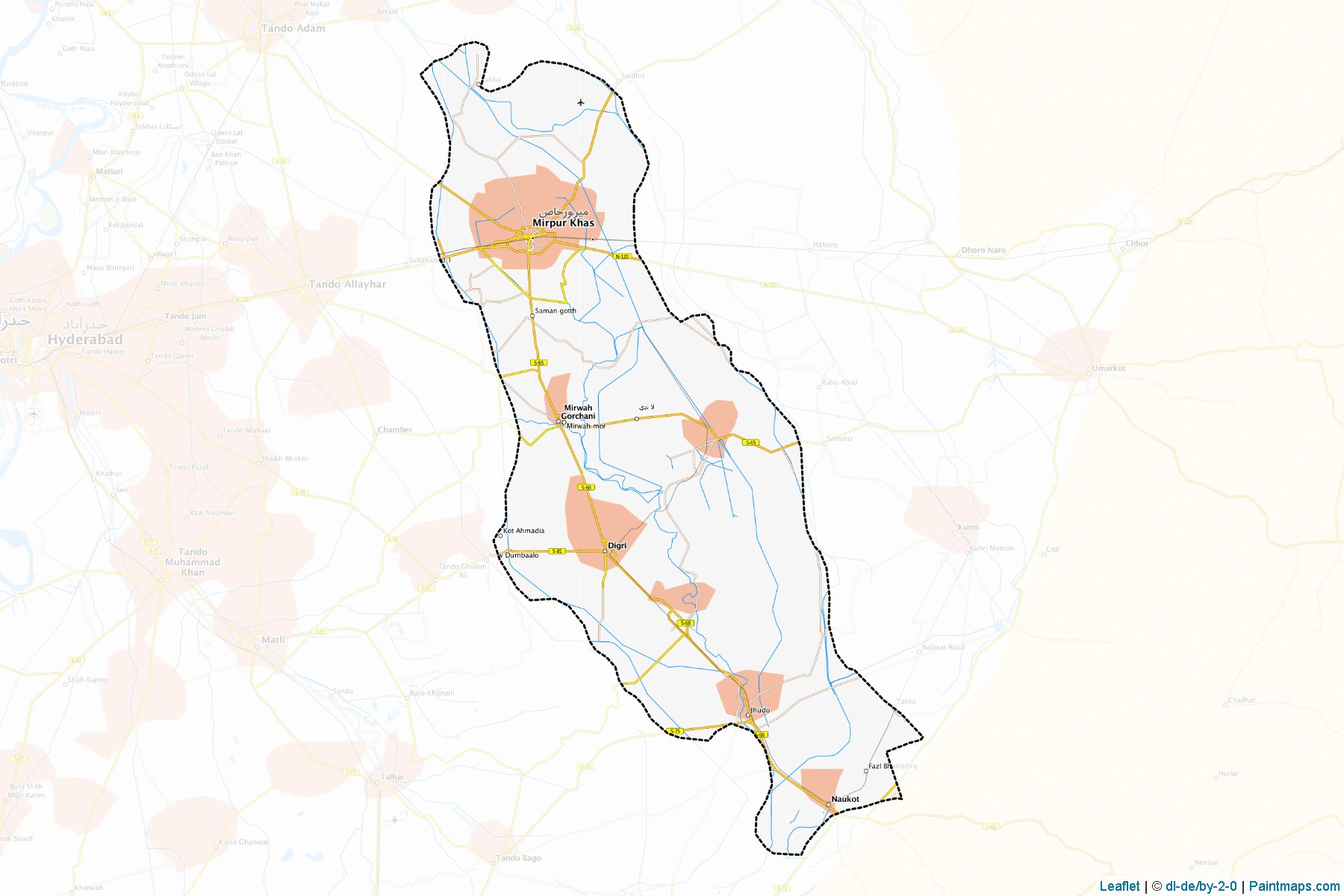 Mirpur Khas (Sindh) Map Cropping Samples-1