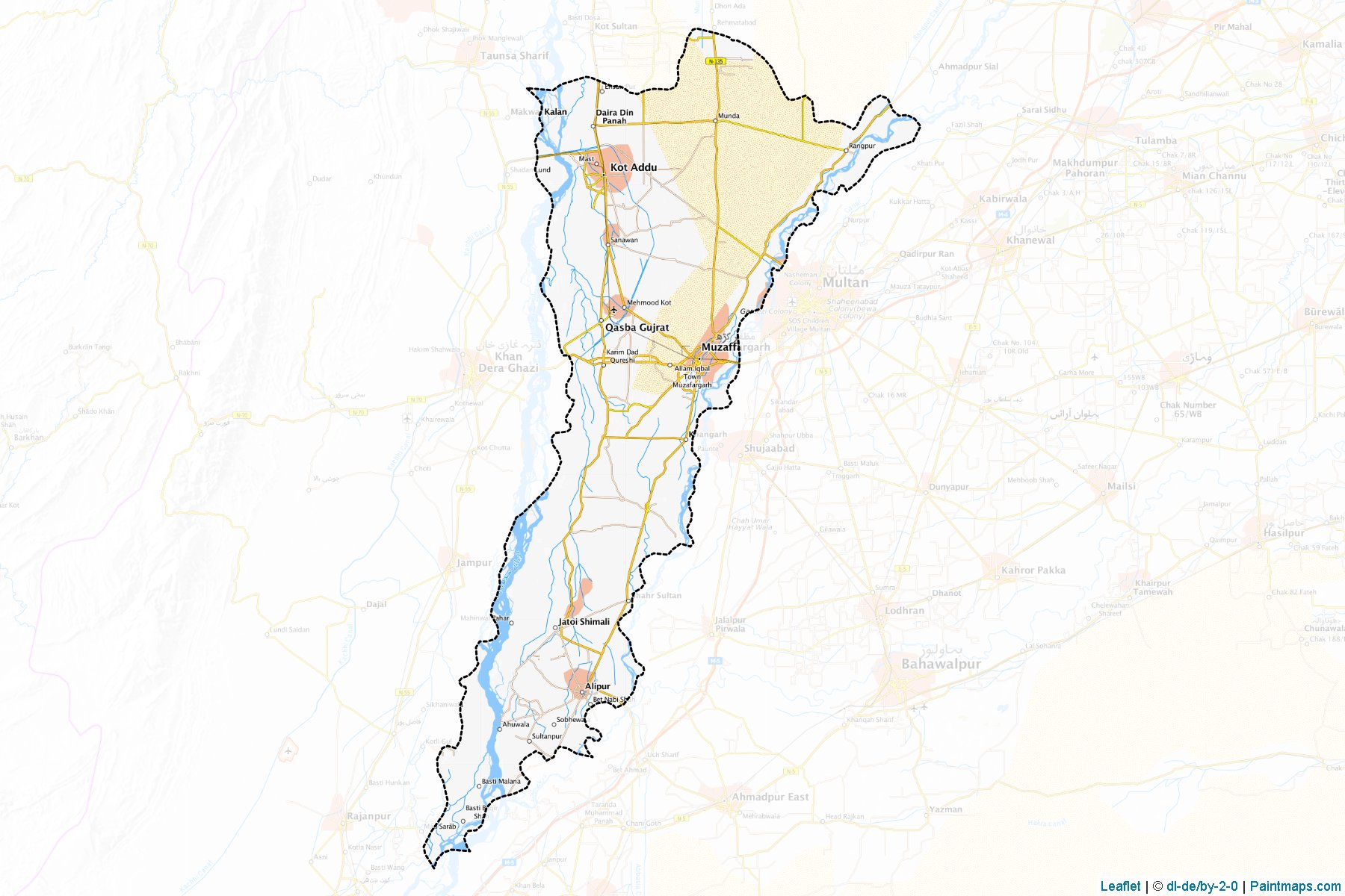 Muzaffargarh (Punjab) Map Cropping Samples-1