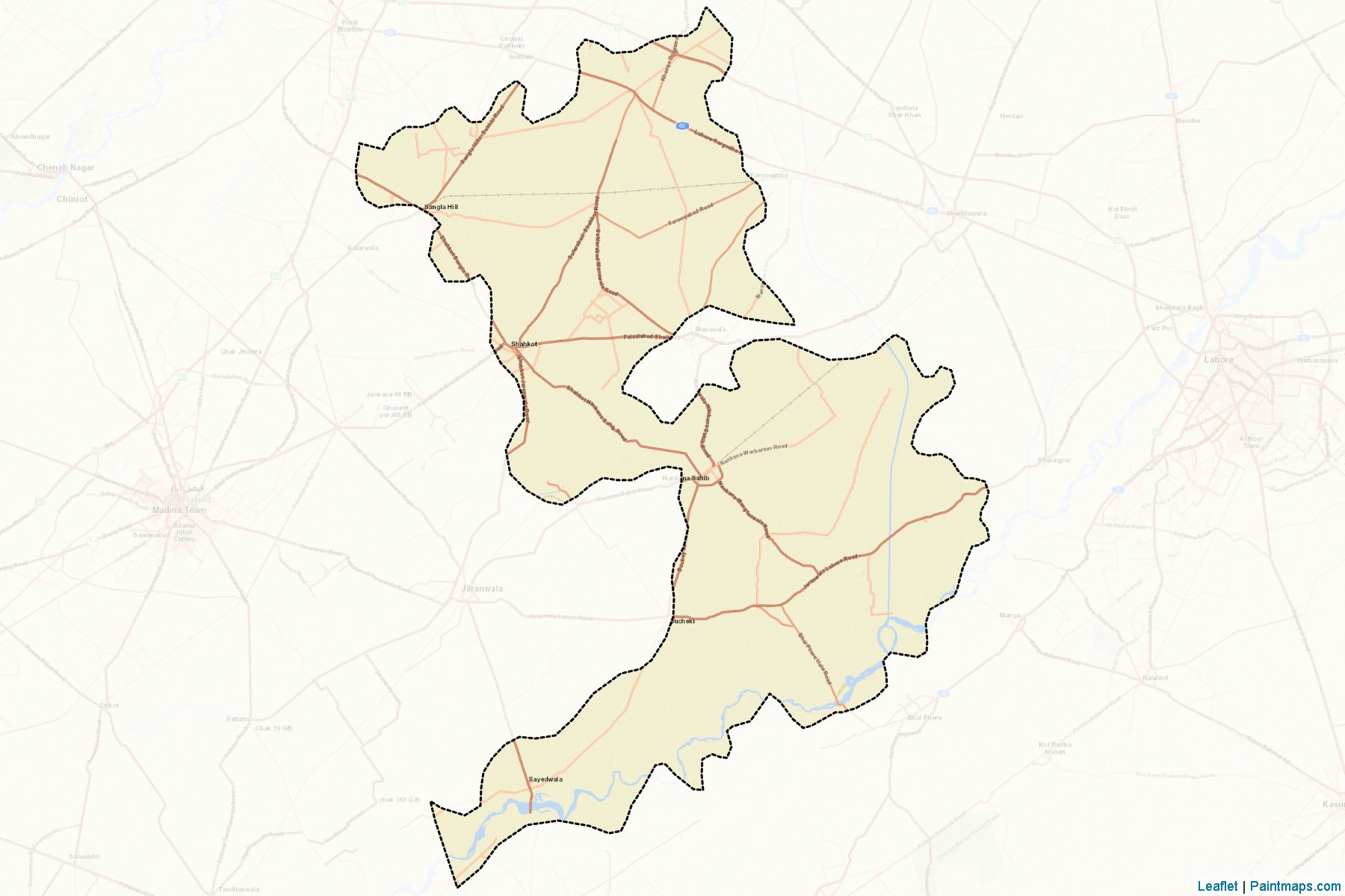 Nankana Sahib (Punjab) Map Cropping Samples-2