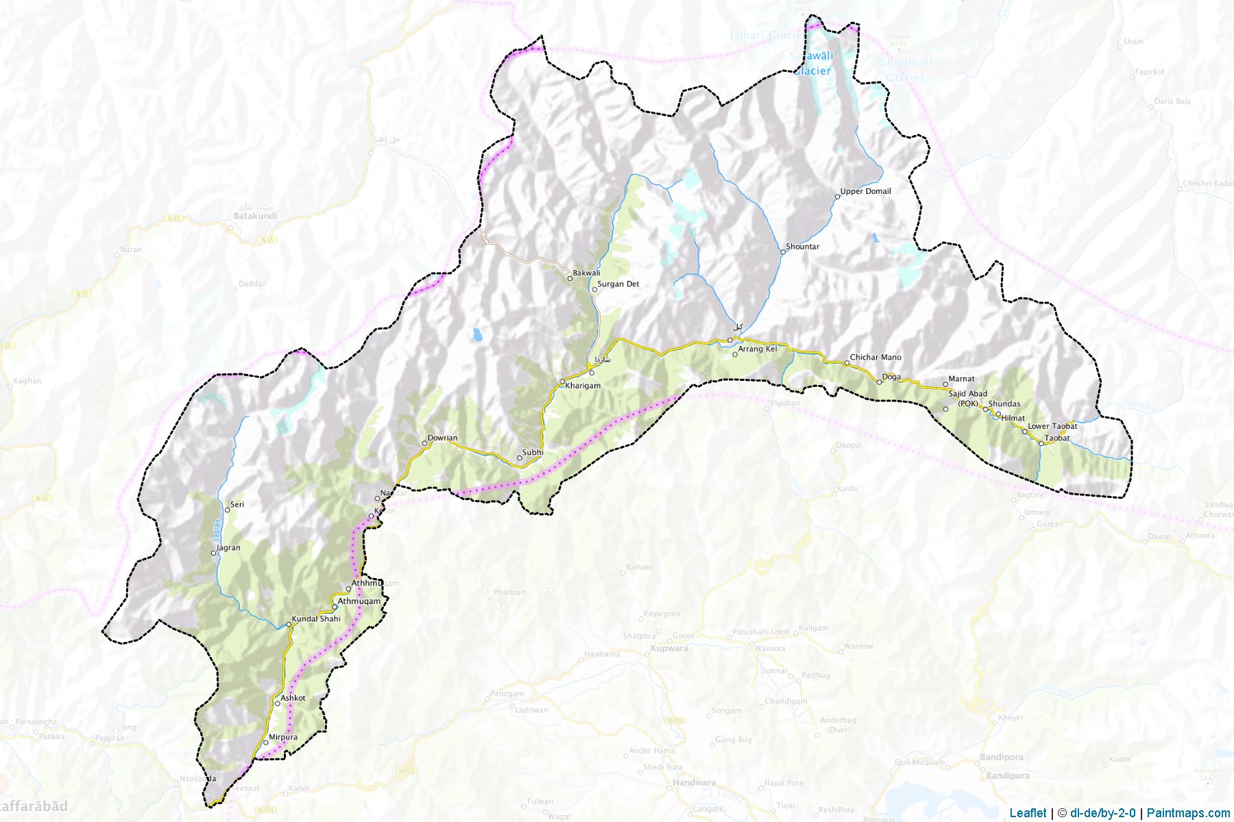 Neelum (Azad Keşmir) Haritası Örnekleri-1