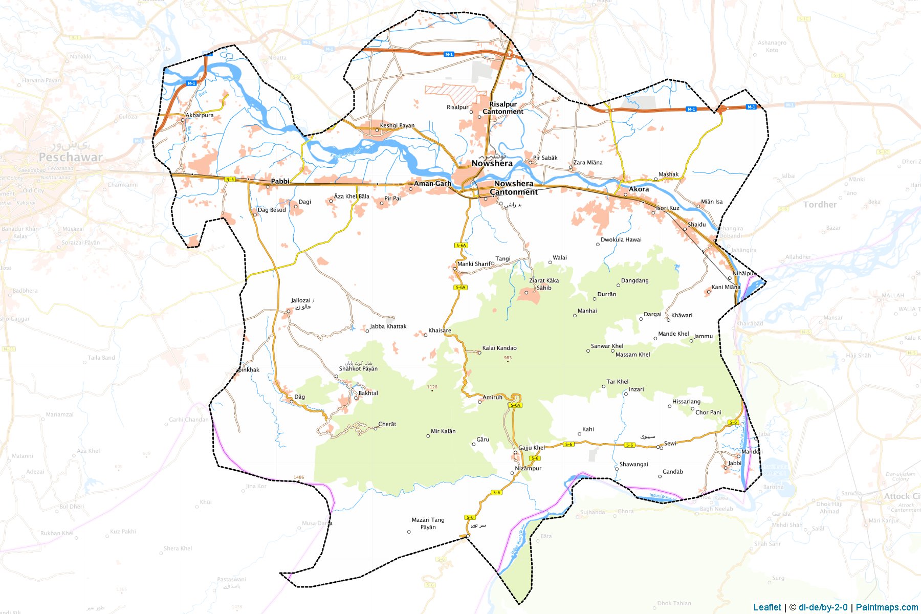 Nowshera (Khyber Pakhtunkhwa) Map Cropping Samples-1