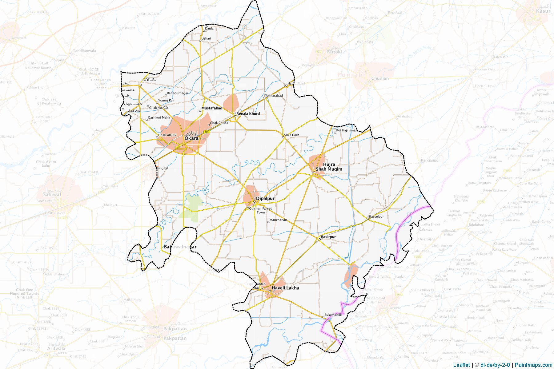 Okara (Punjab) Map Cropping Samples-1