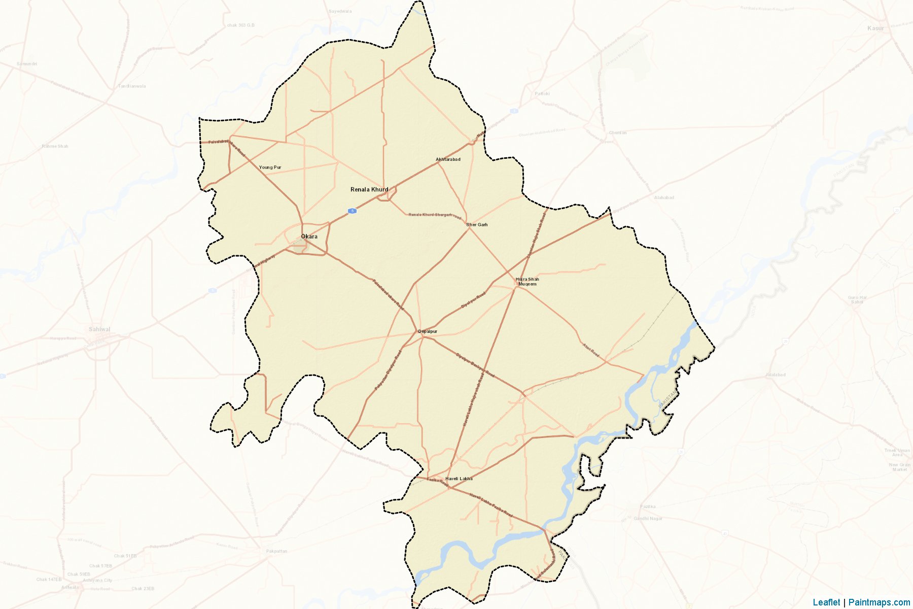 Okara (Punjab) Map Cropping Samples-2