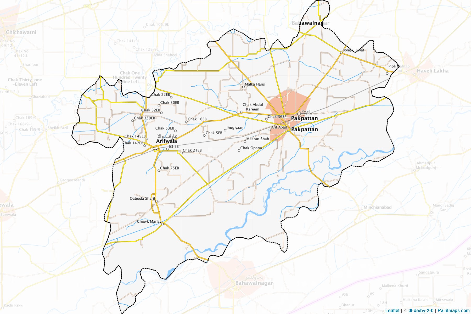 Pakpattan (Punjab) Map Cropping Samples-1