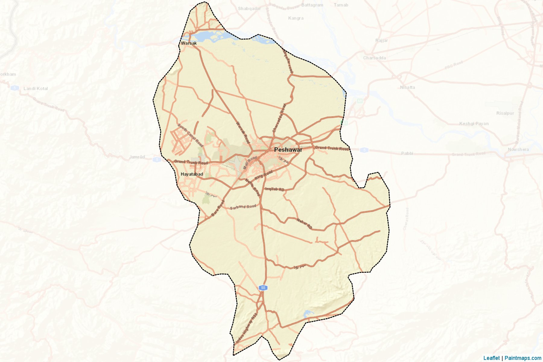 Peshawar (Kuzeybatı Sınır Eyaleti) Haritası Örnekleri-2