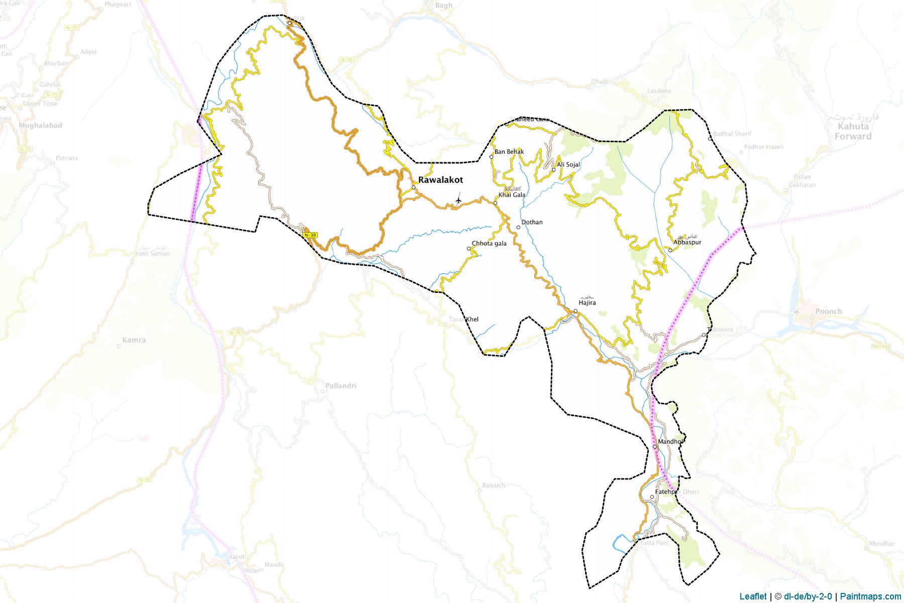 Poonch (Azad Kashmir) Map Cropping Samples-1