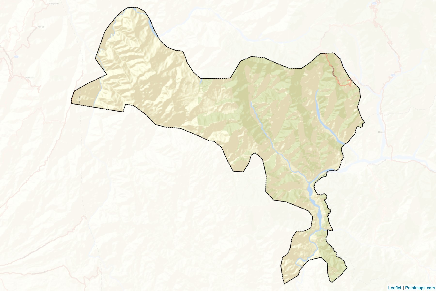 Poonch (Azad Kashmir) Map Cropping Samples-2